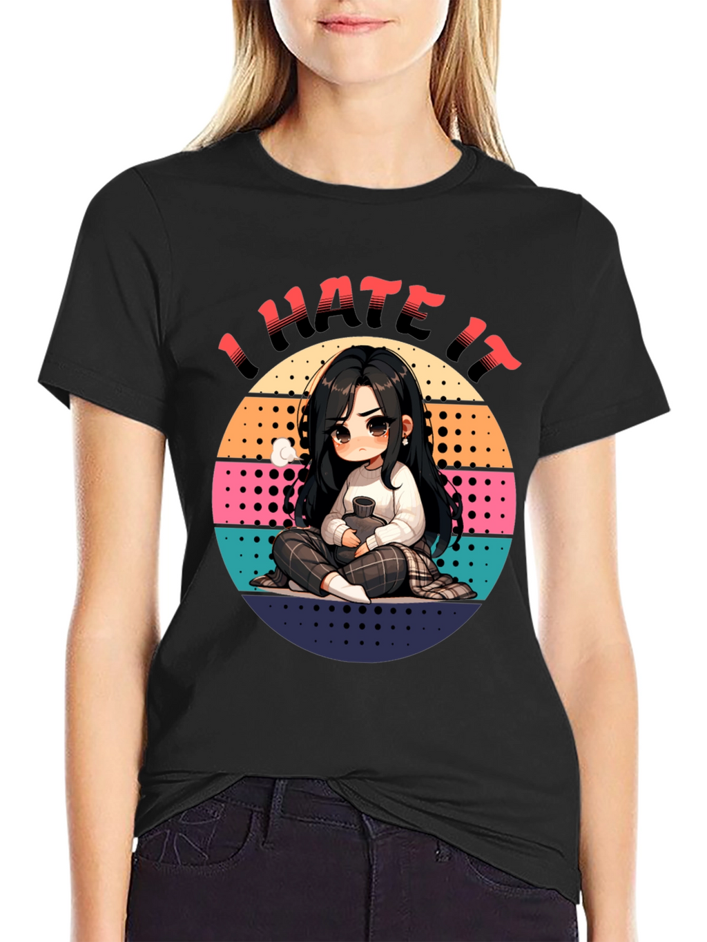 I Hate It Anime Style Graphic T-Shirt