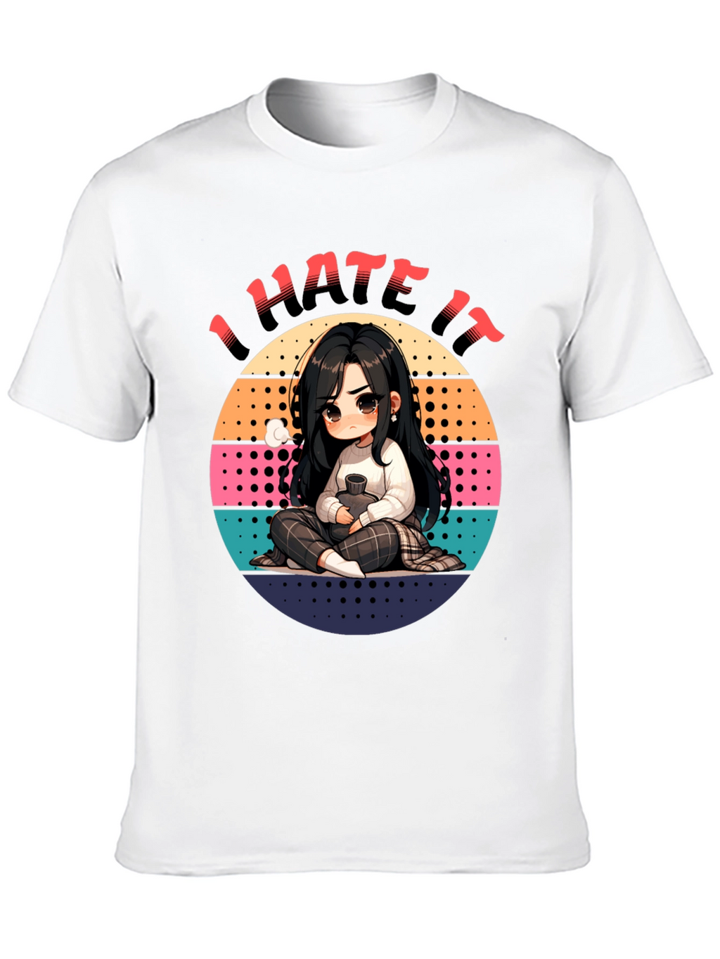 I Hate It Anime Style Graphic T-Shirt
