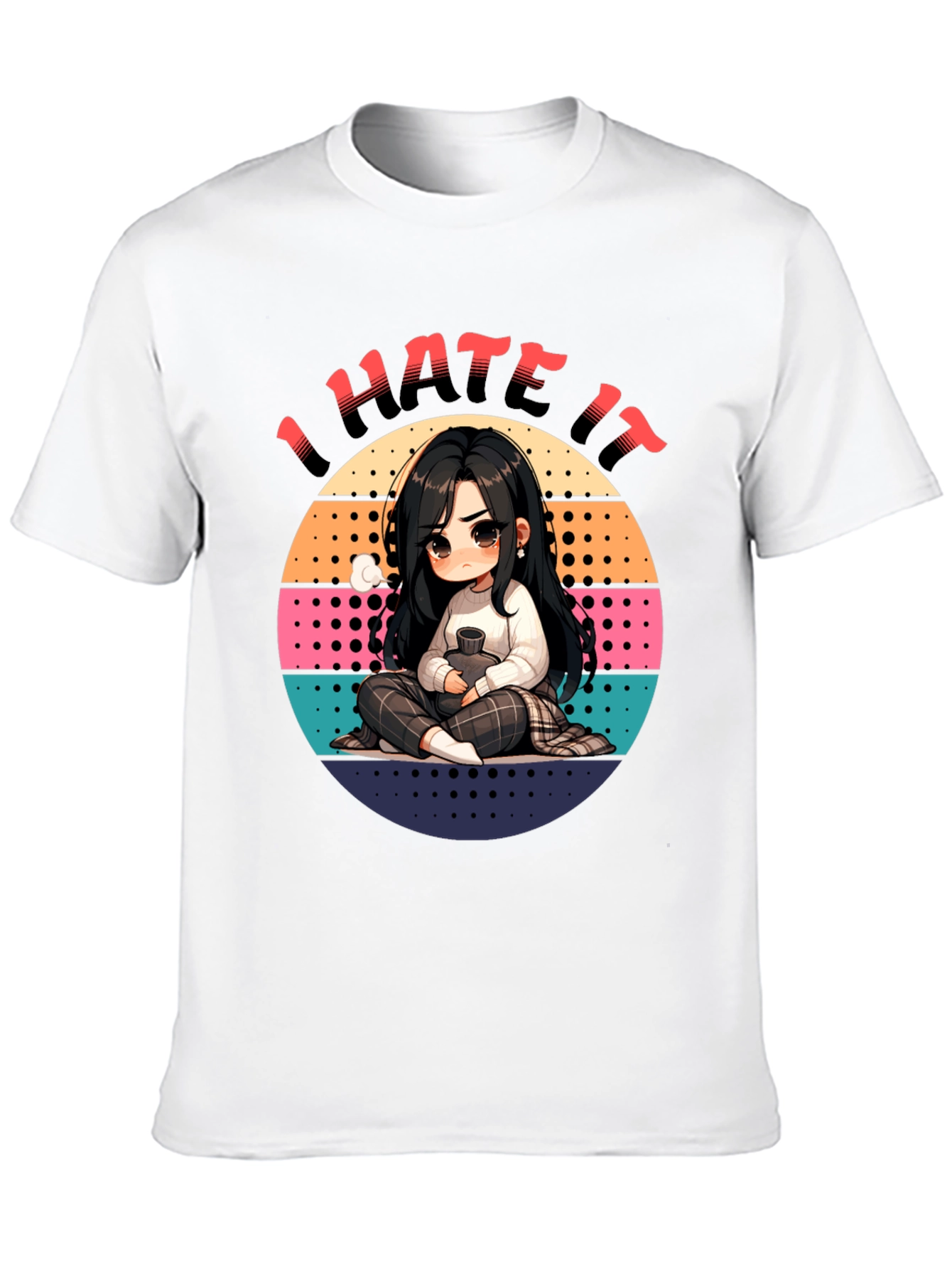 I Hate It Anime Style Graphic T-Shirt
