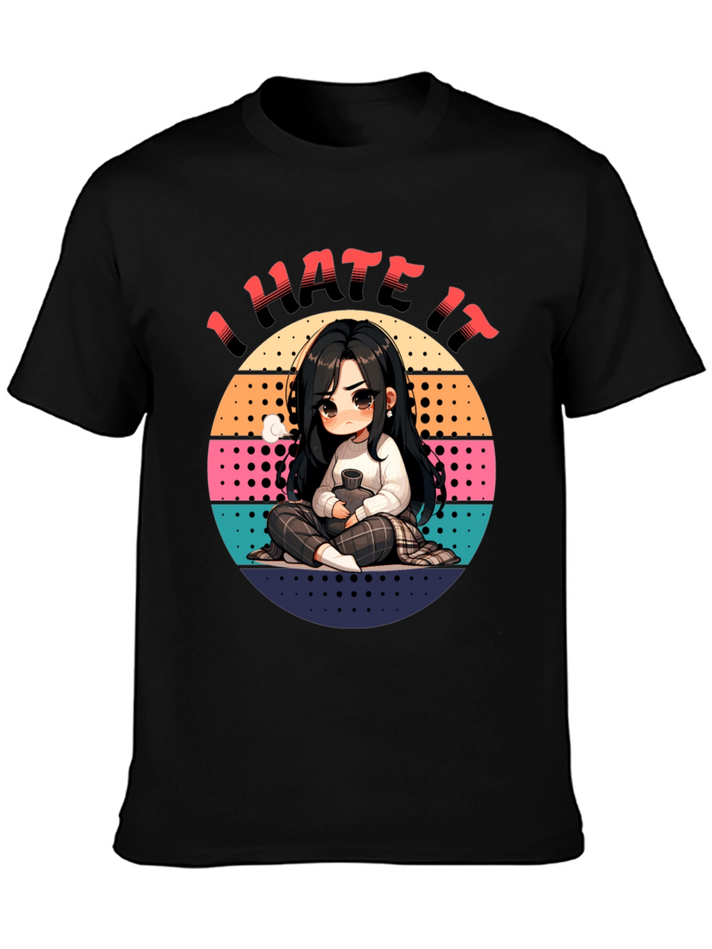 I Hate It Anime Style Graphic T-Shirt