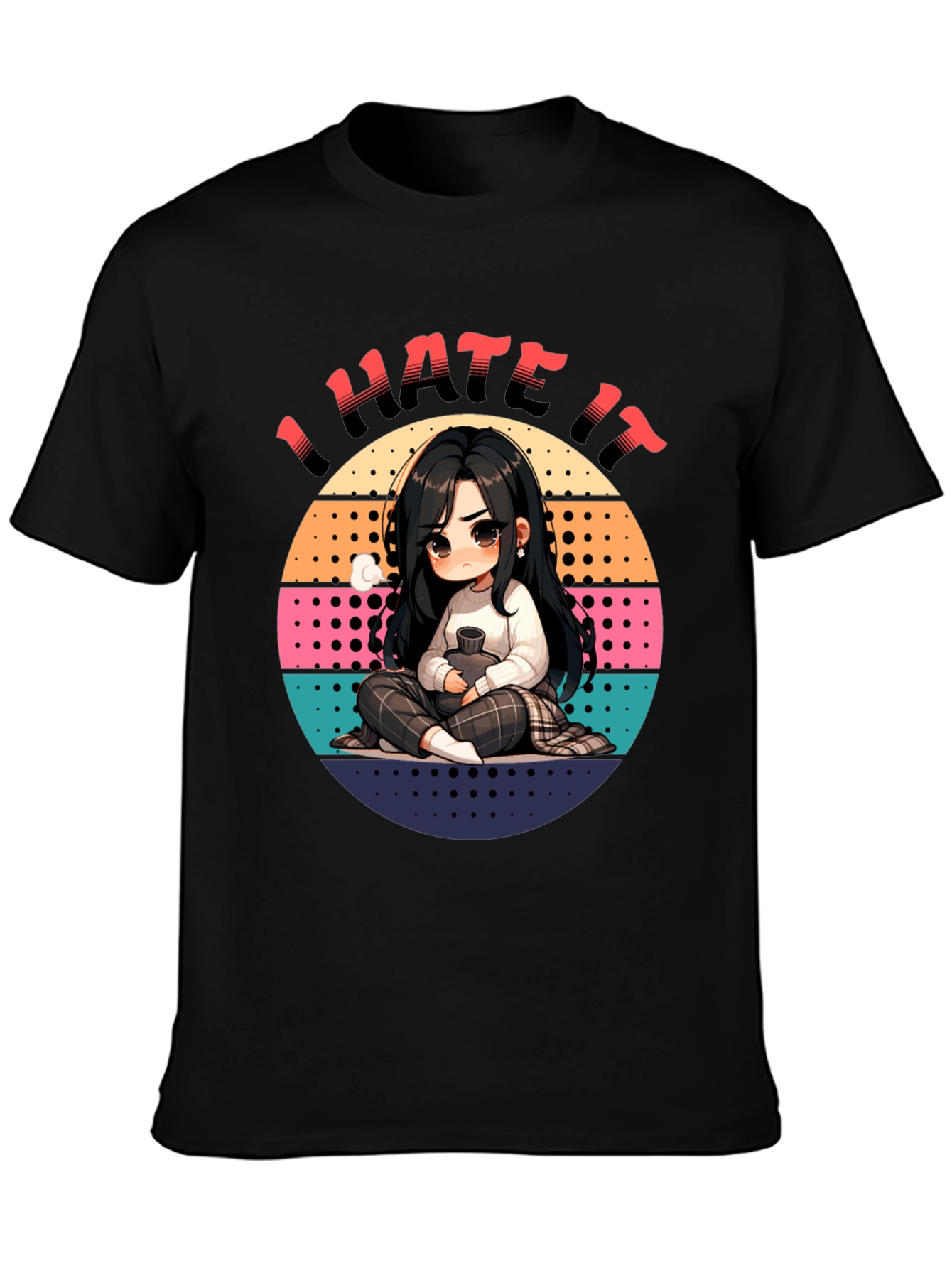 I Hate It Anime Style Graphic T-Shirt