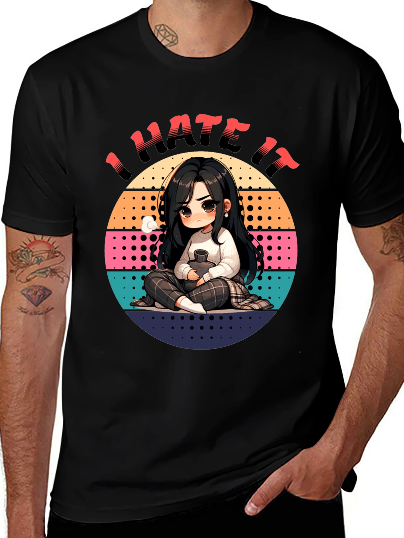 I Hate It Anime Style Graphic T-Shirt