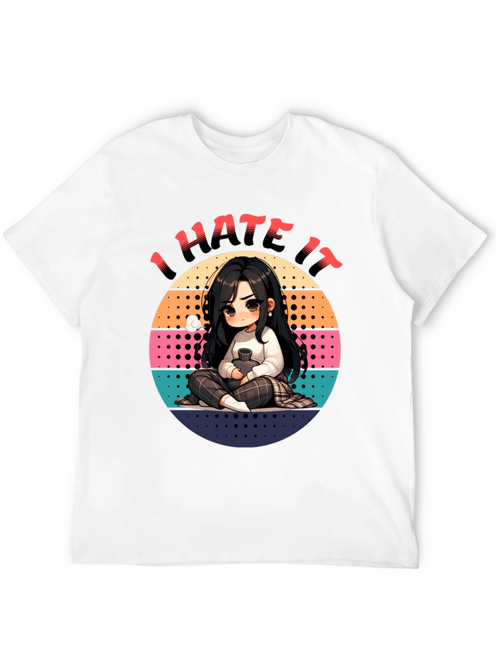 I Hate It Anime Style Graphic T-Shirt