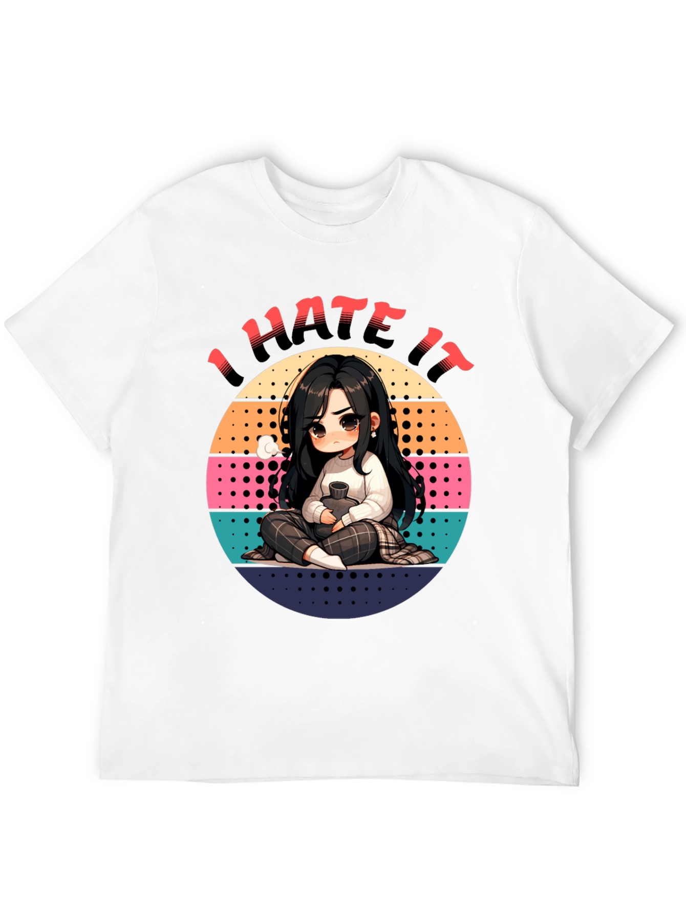 I Hate It Anime Style Graphic T-Shirt