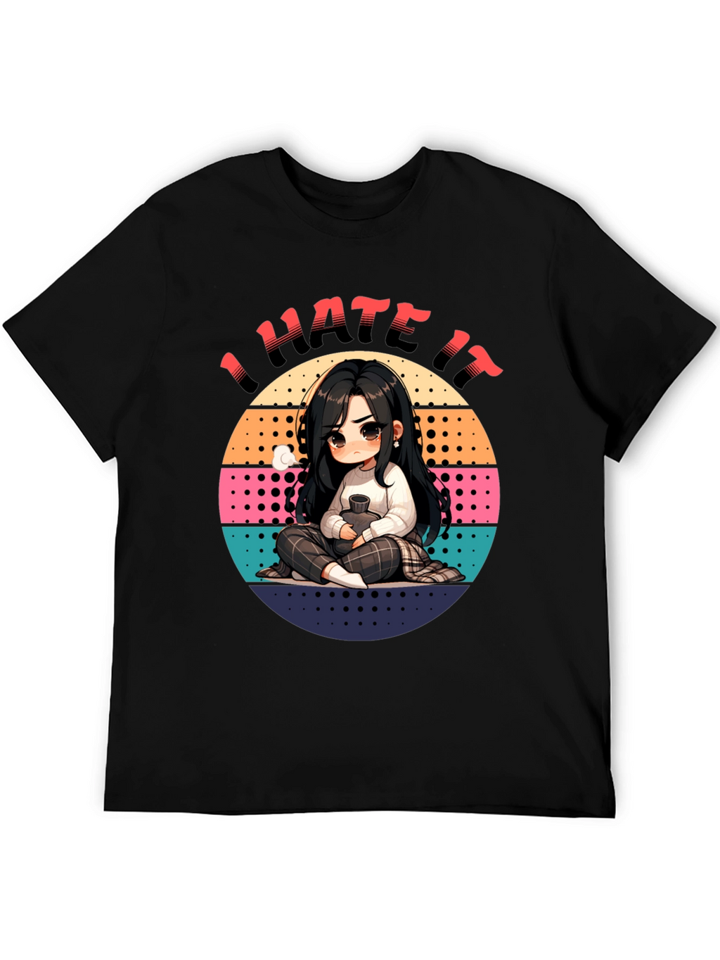 I Hate It Anime Style Graphic T-Shirt