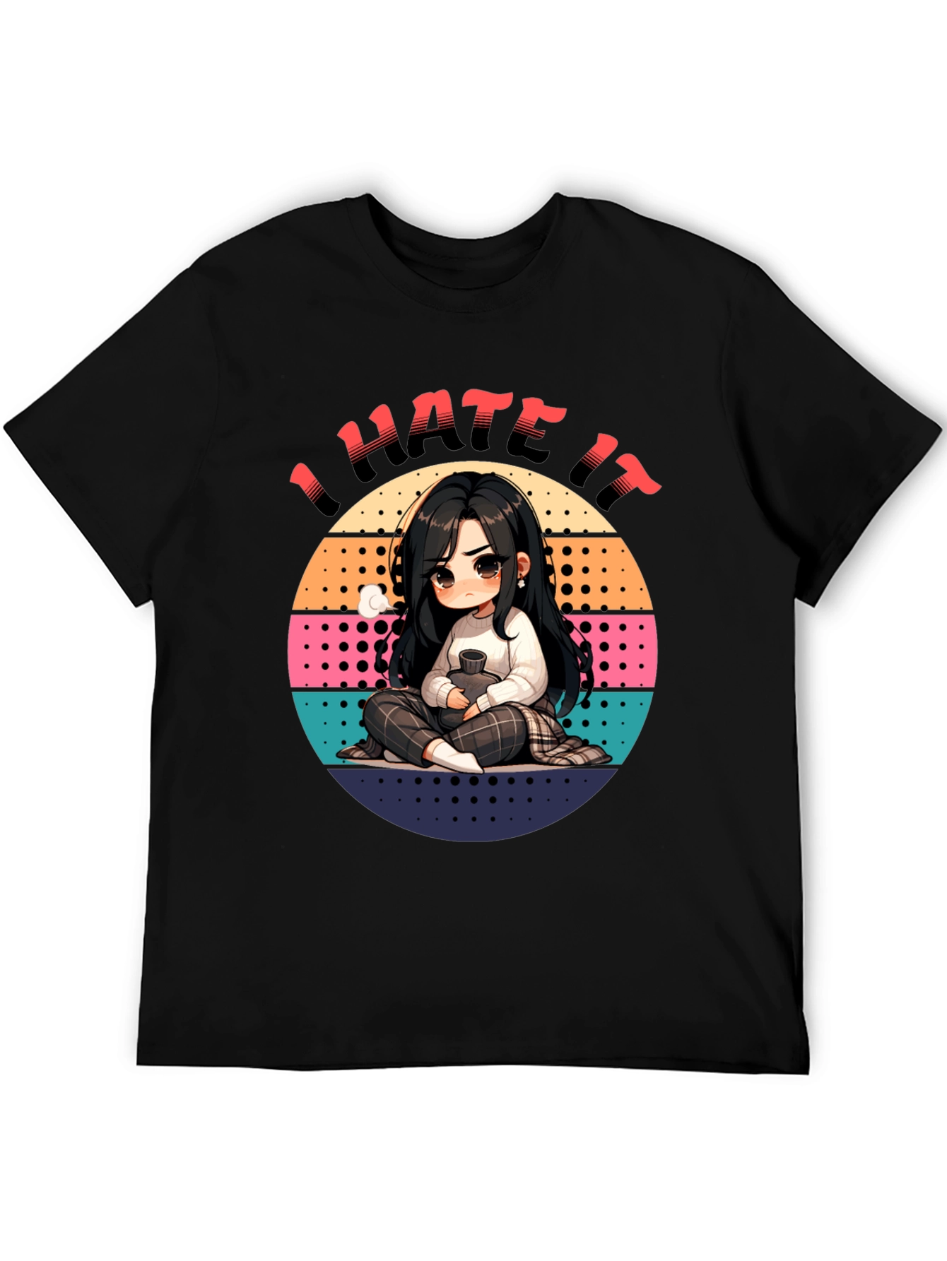 I Hate It Anime Style Graphic T-Shirt