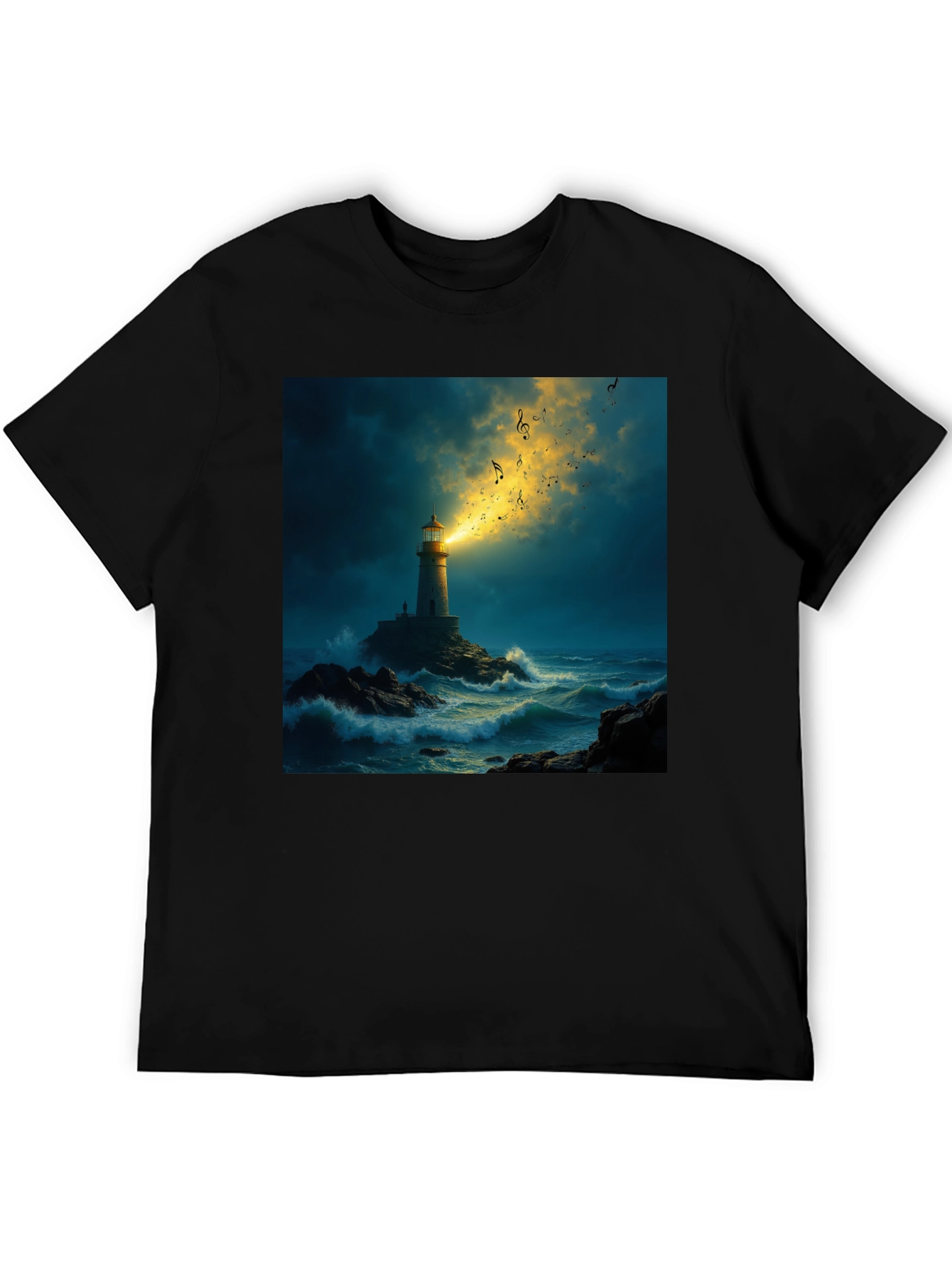 Lighthouse Music T-Shirt - Coastal Graphic Tee