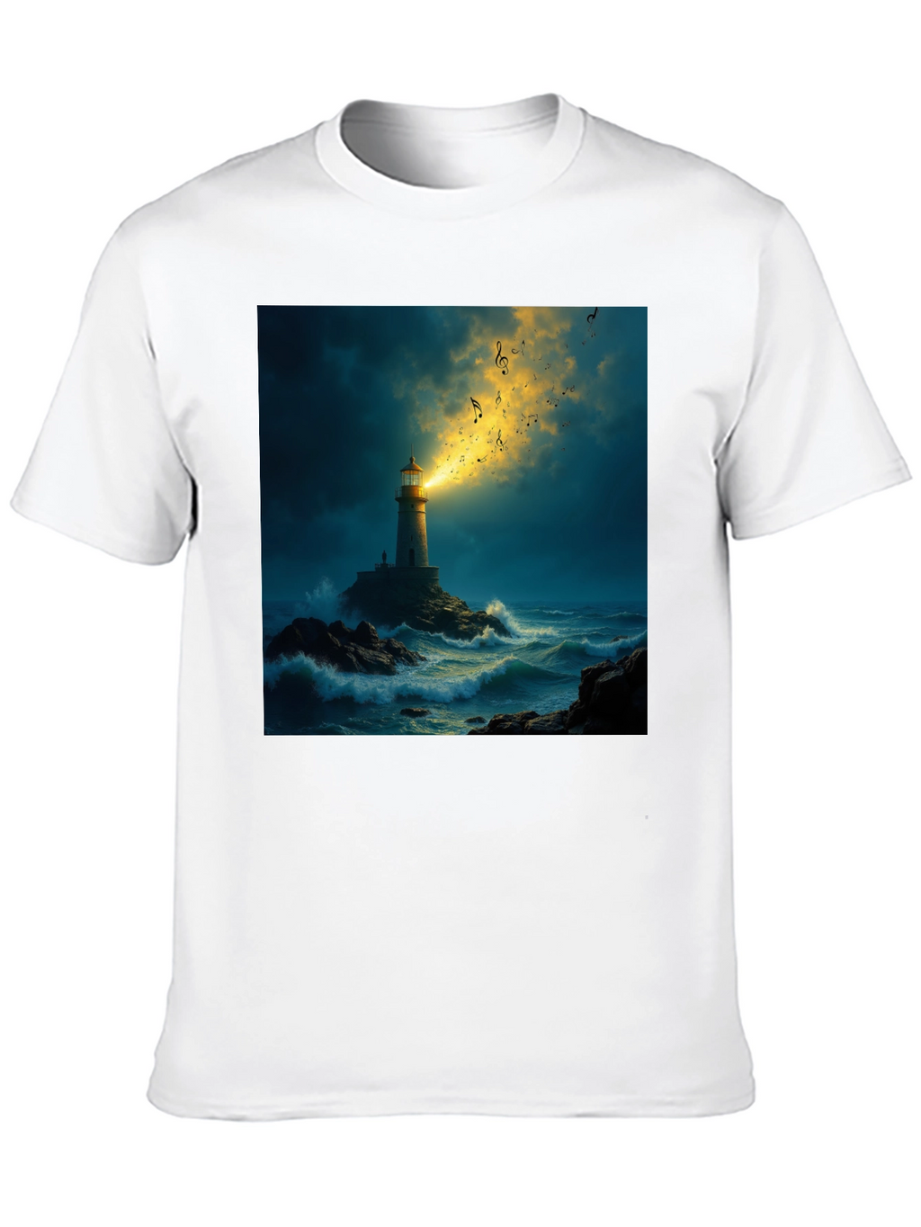 Lighthouse Music T-Shirt - Coastal Graphic Tee