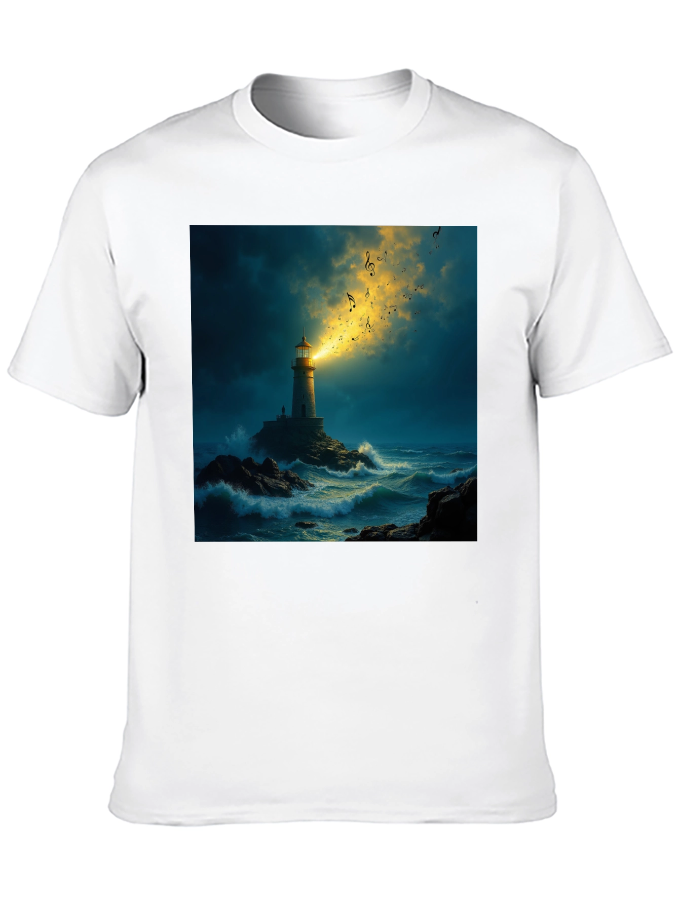 Lighthouse Music T-Shirt - Coastal Graphic Tee