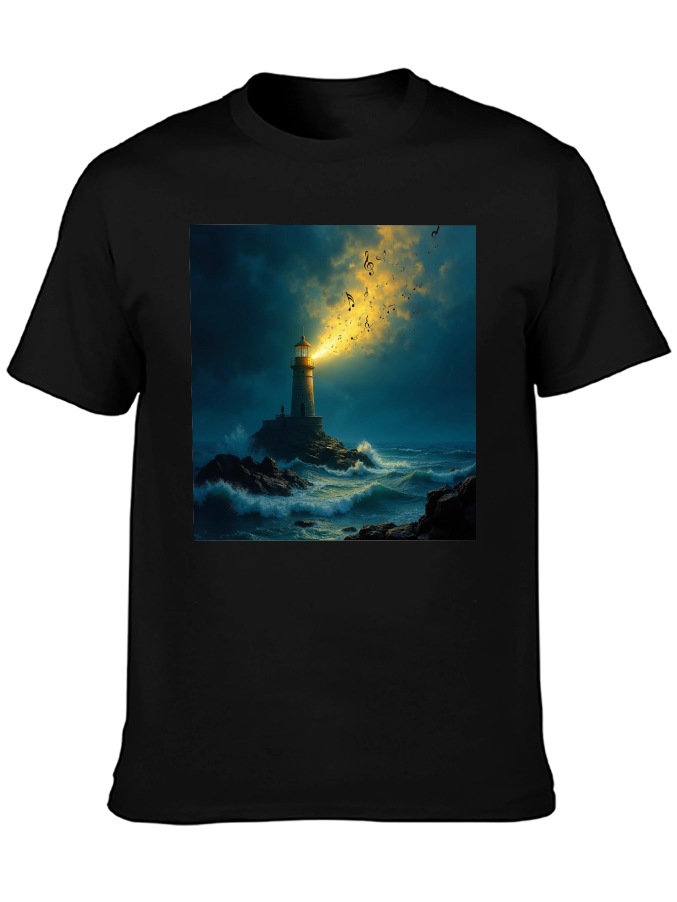 Lighthouse Music T-Shirt - Coastal Graphic Tee