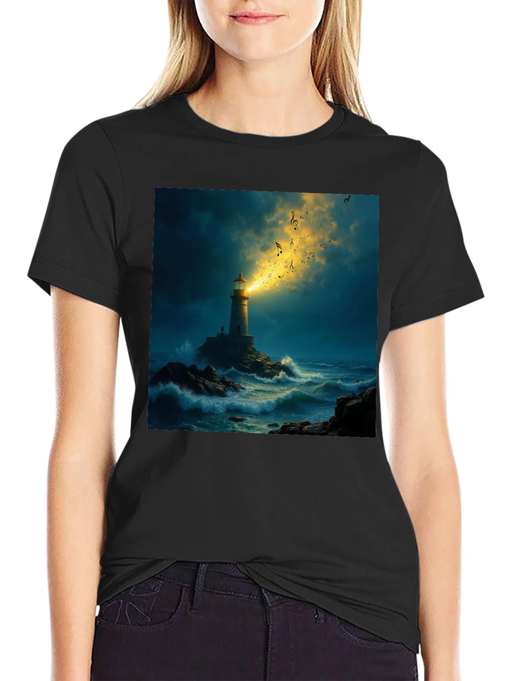 Lighthouse Music T-Shirt - Coastal Graphic Tee