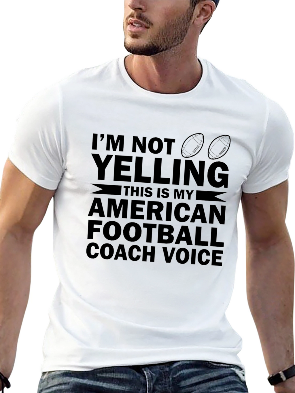 Football Coach Voice T-Shirt - Novelty Apparel