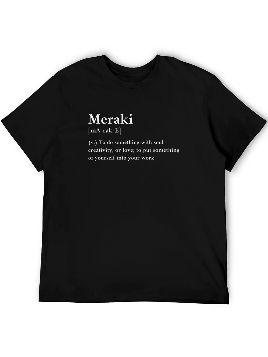 Meraki Definition Black T-Shirt