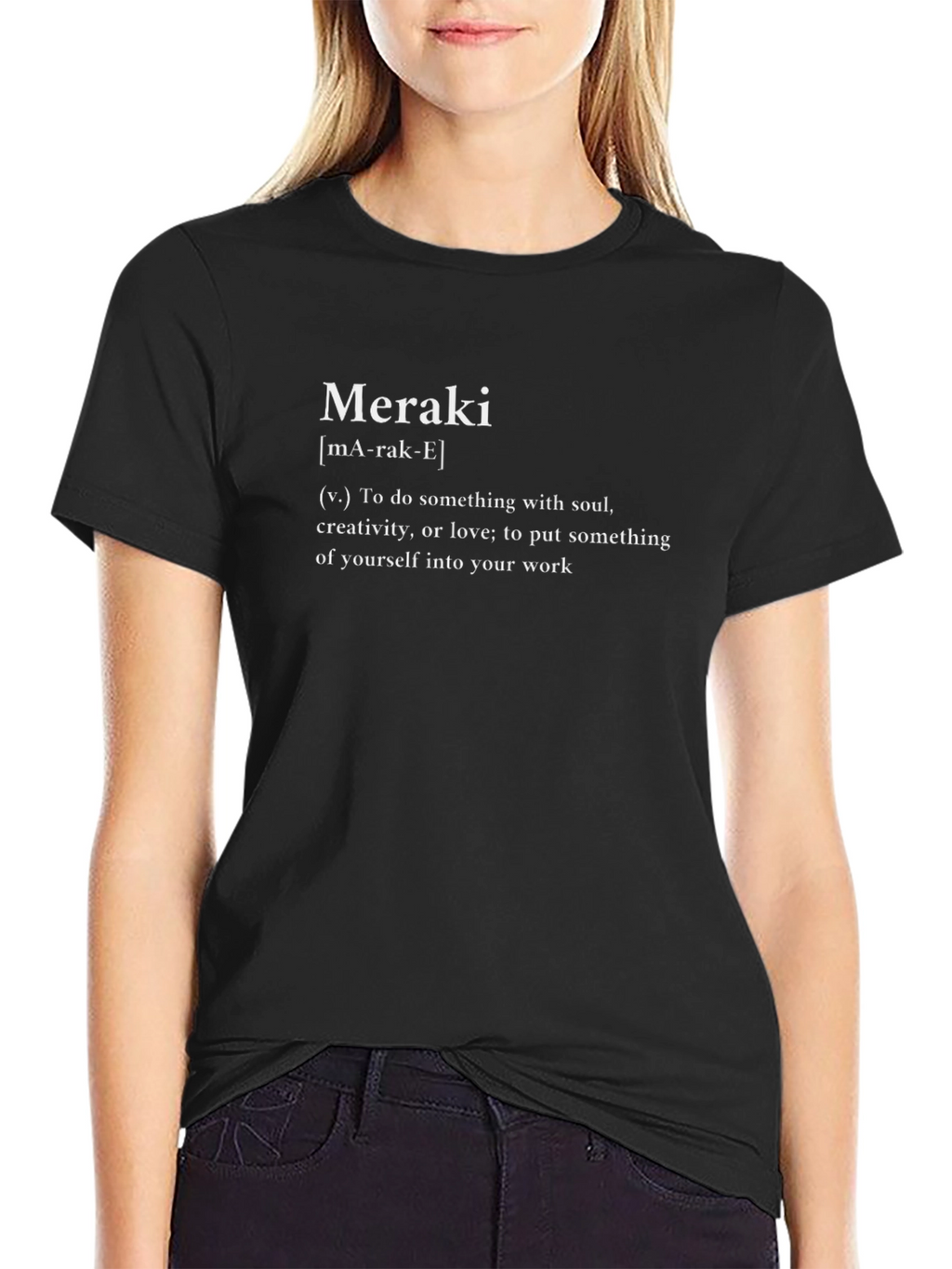 Meraki Definition Black T-Shirt