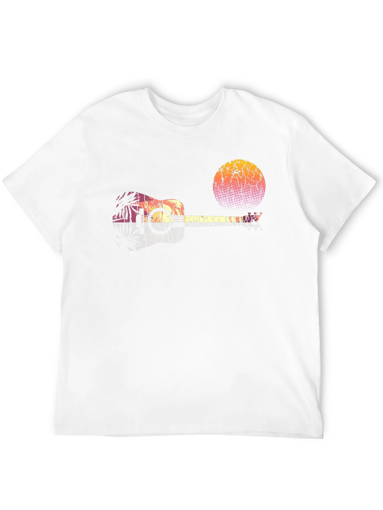 Retro Ukulele Sunset Graphic Tee