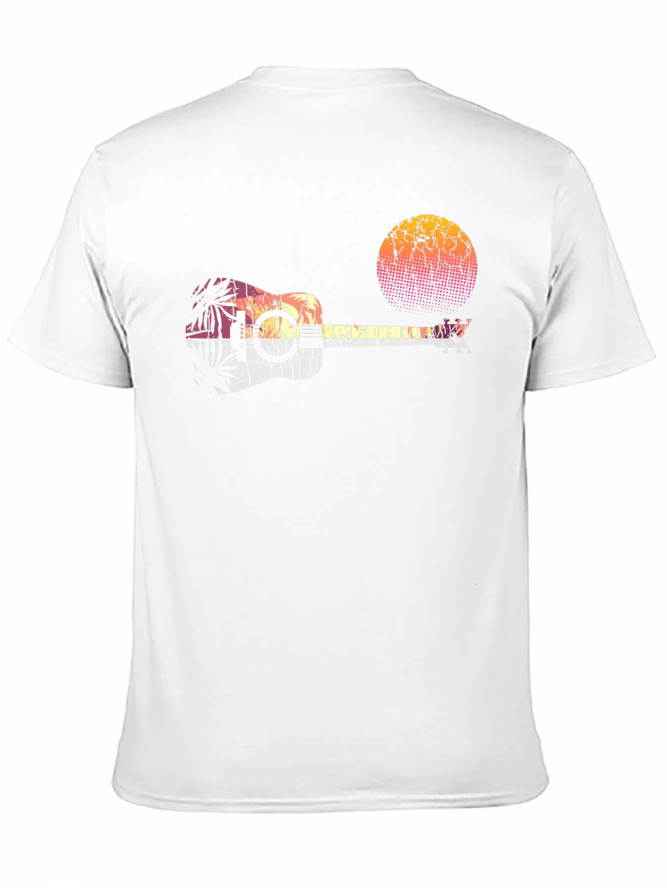 Retro Ukulele Sunset Graphic Tee