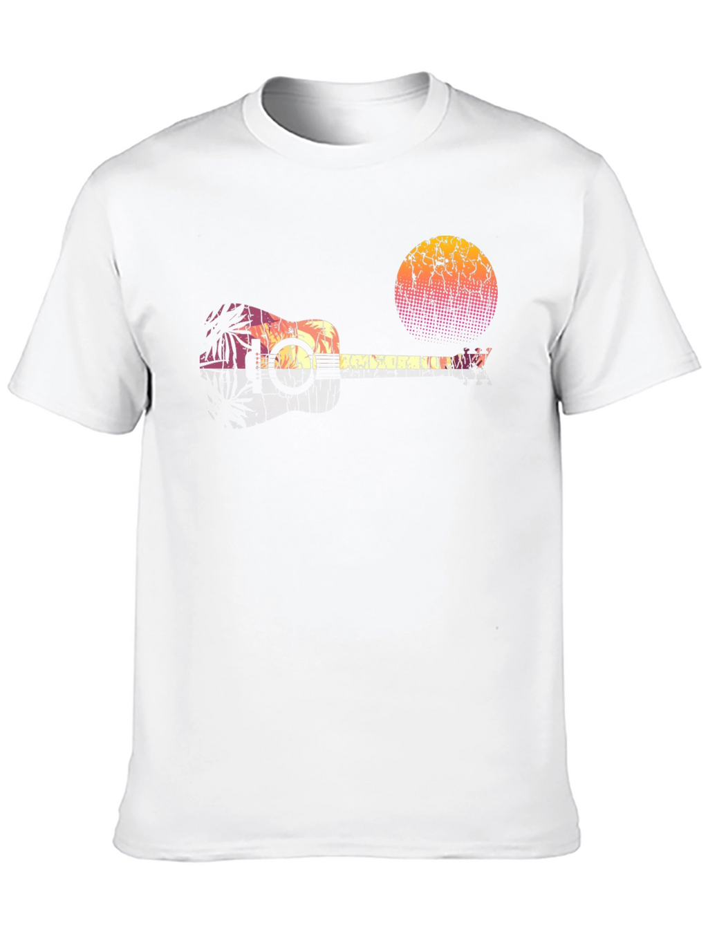 Retro Ukulele Sunset Graphic Tee