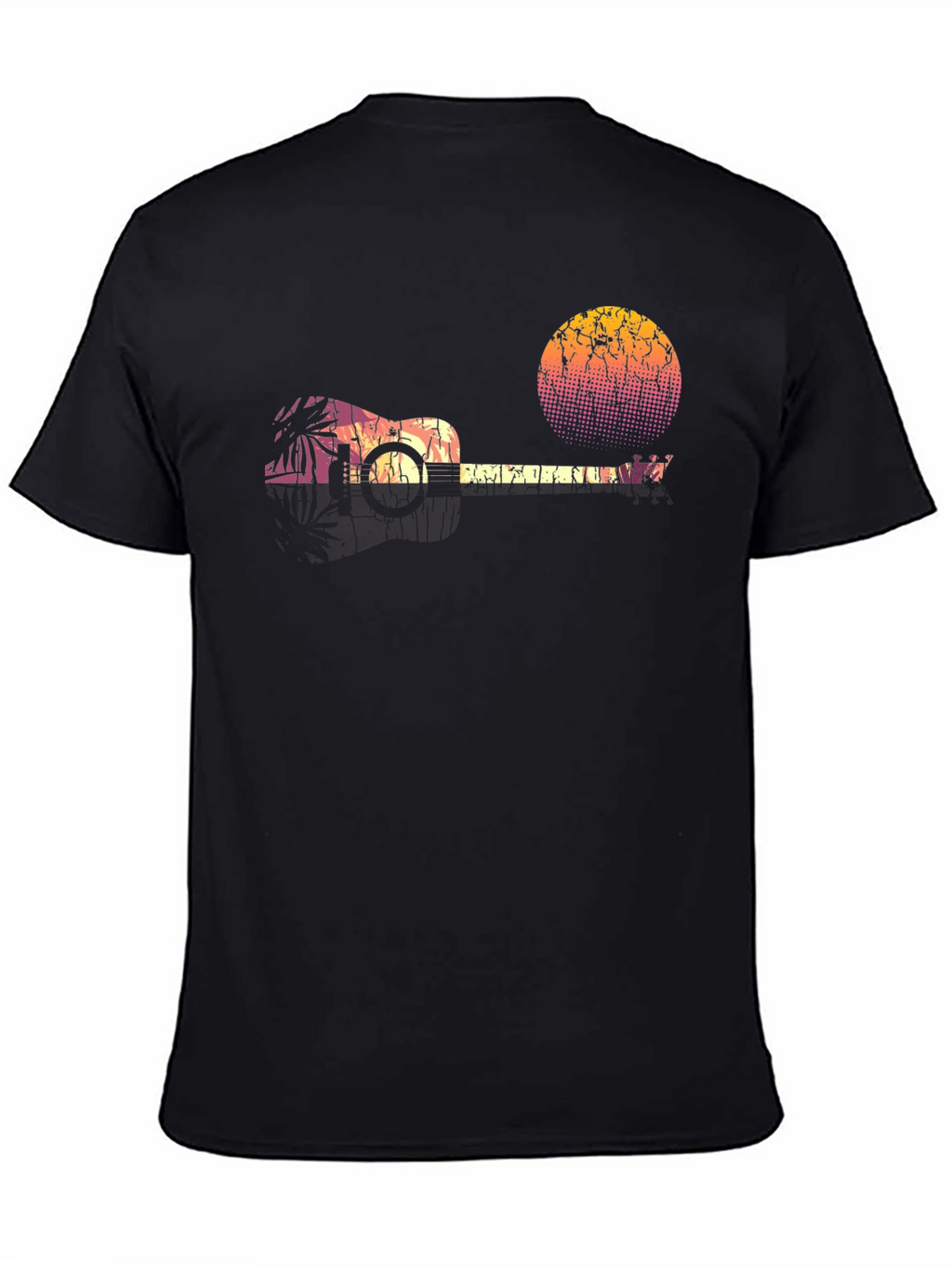 Retro Ukulele Sunset Graphic Tee