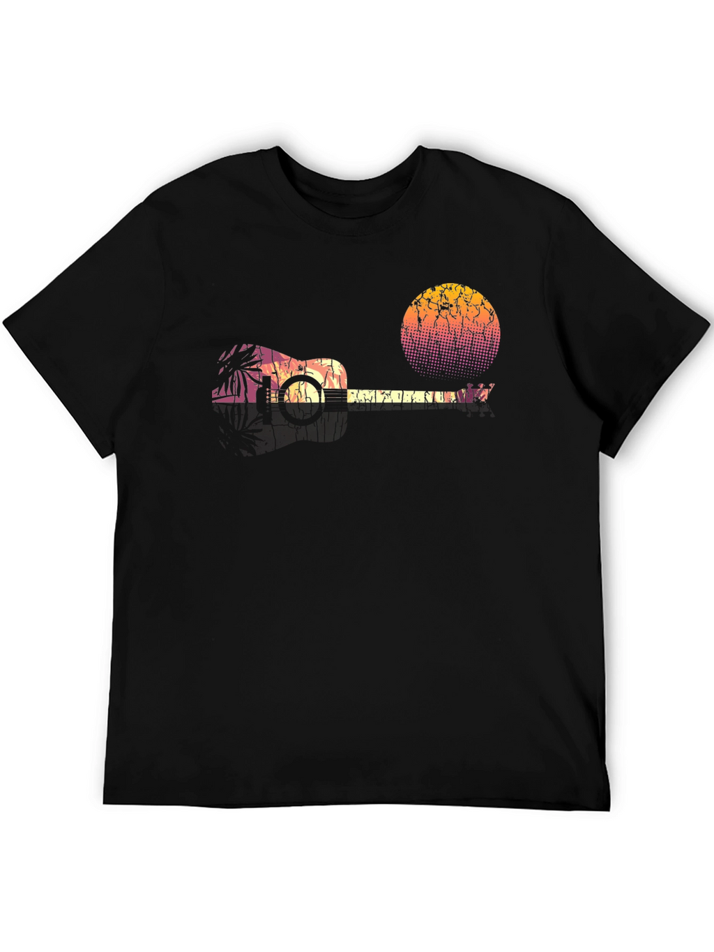 Retro Ukulele Sunset Graphic Tee