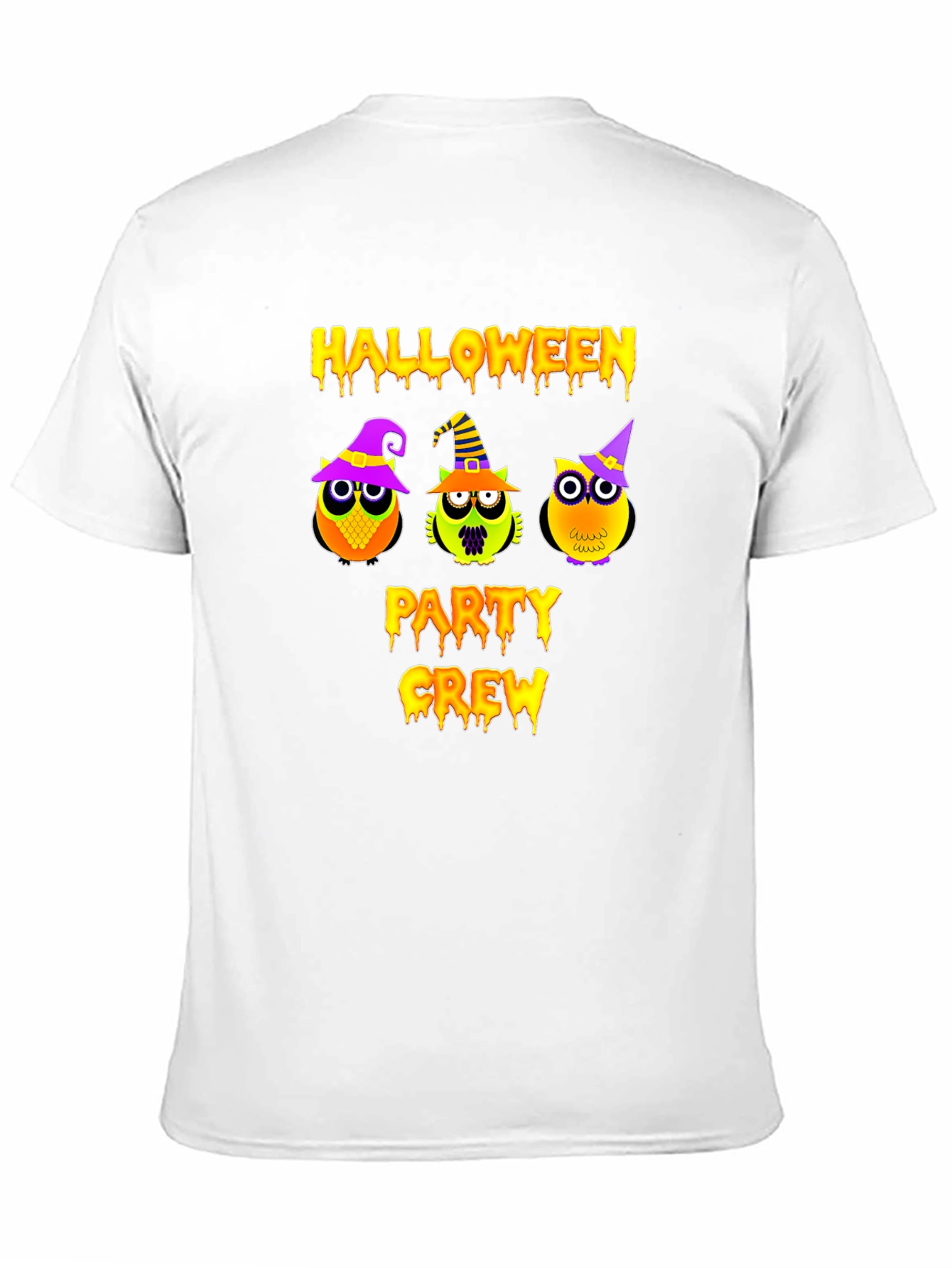 Halloween Party Crew T-Shirt with Owl Design