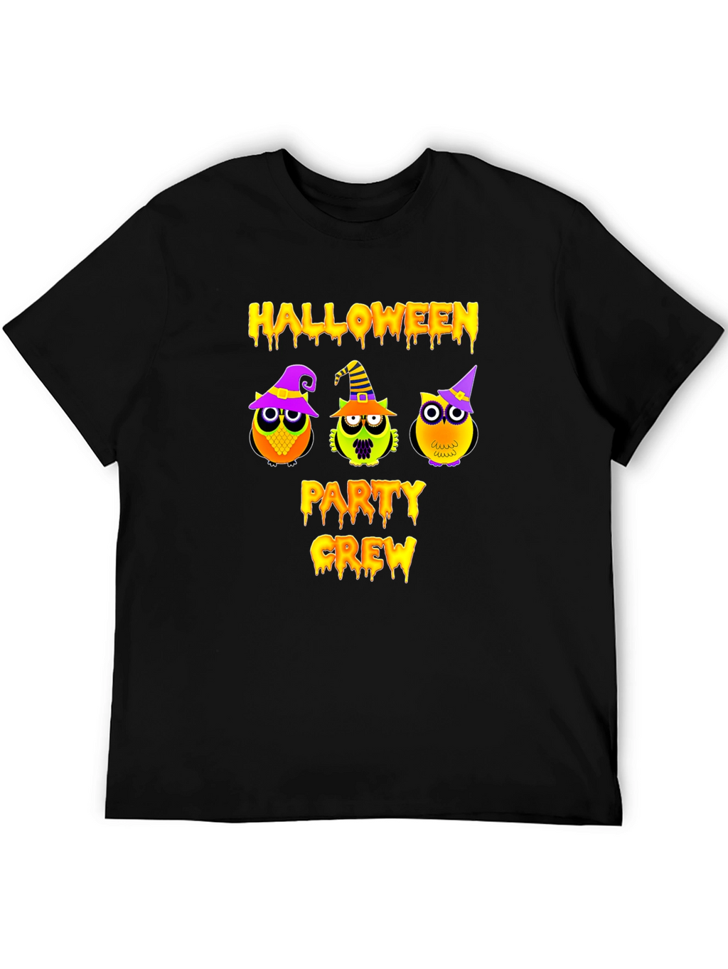Halloween Party Crew T-Shirt with Owl Design