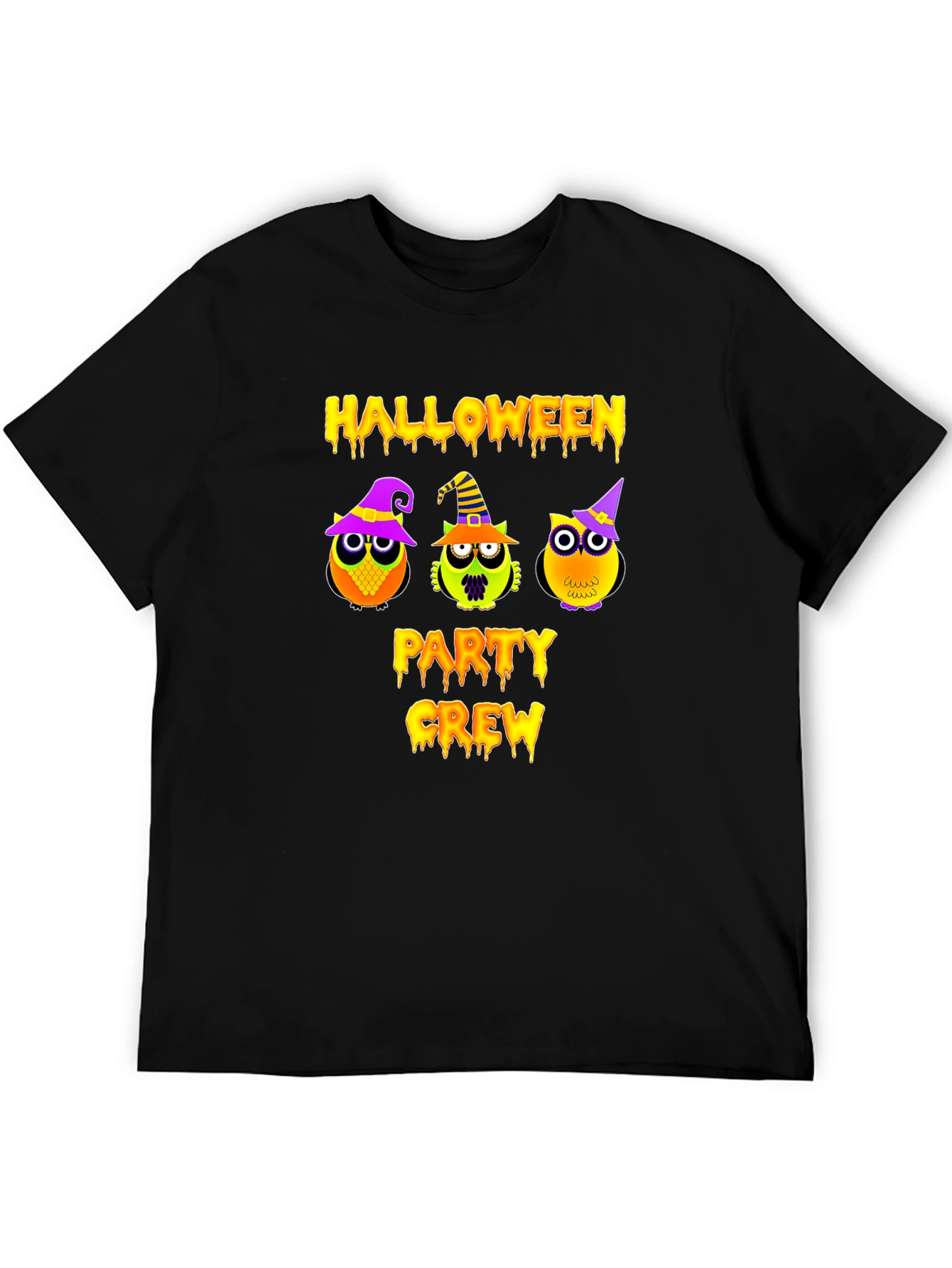 Halloween Party Crew T-Shirt with Owl Design