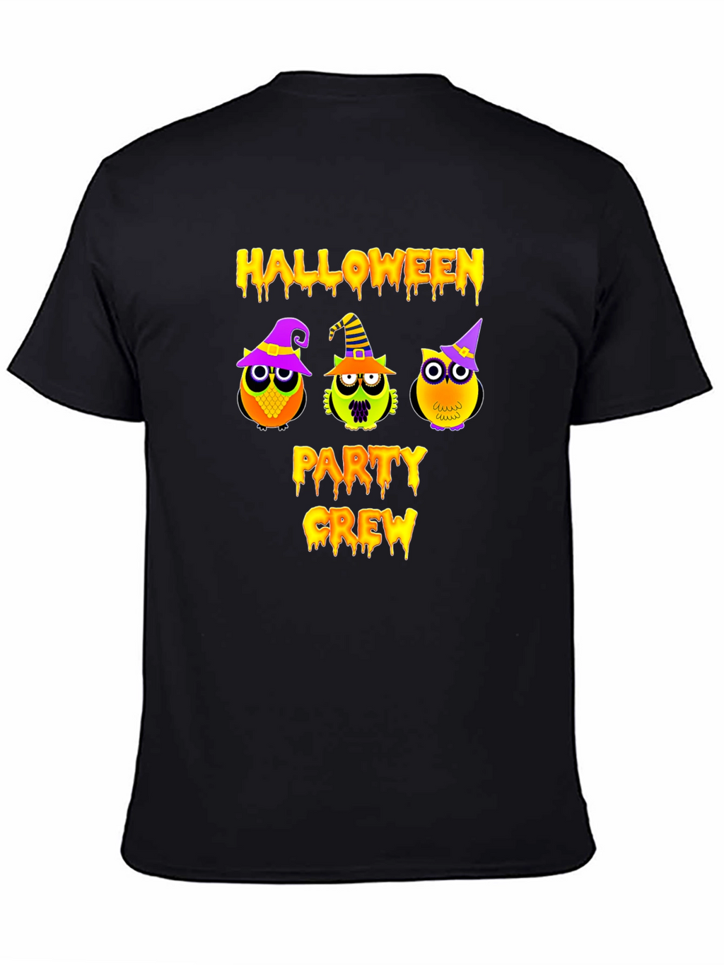 Halloween Party Crew T-Shirt with Owl Design