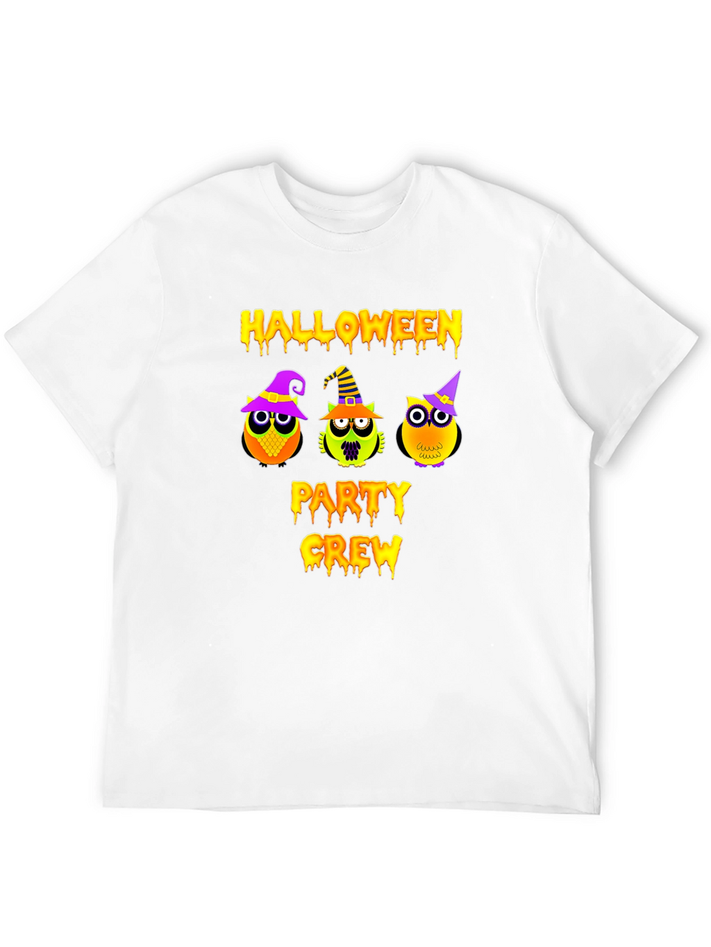 Halloween Party Crew T-Shirt with Owl Design