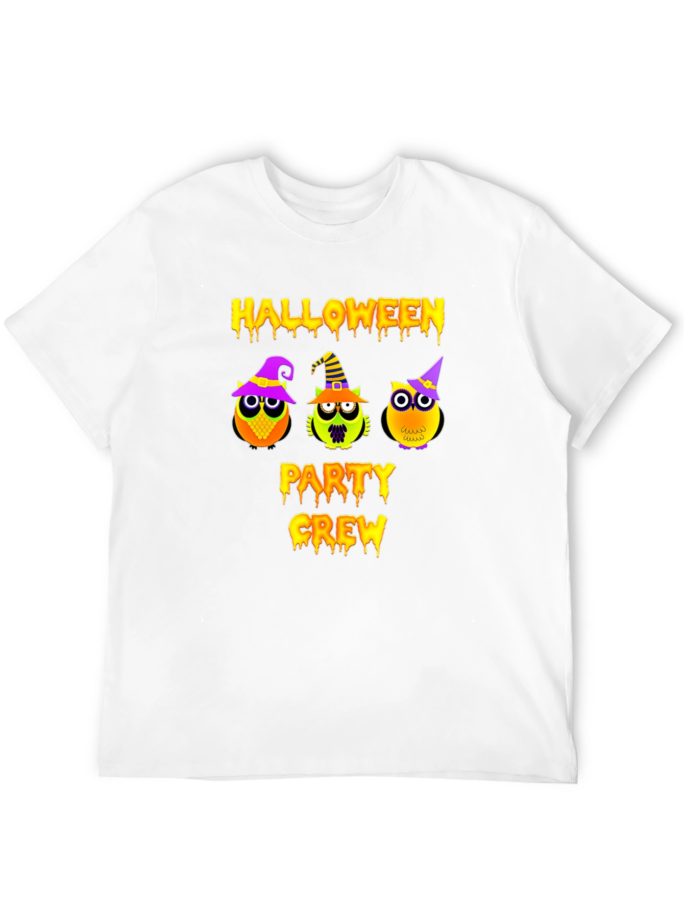 Halloween Party Crew T-Shirt with Owl Design