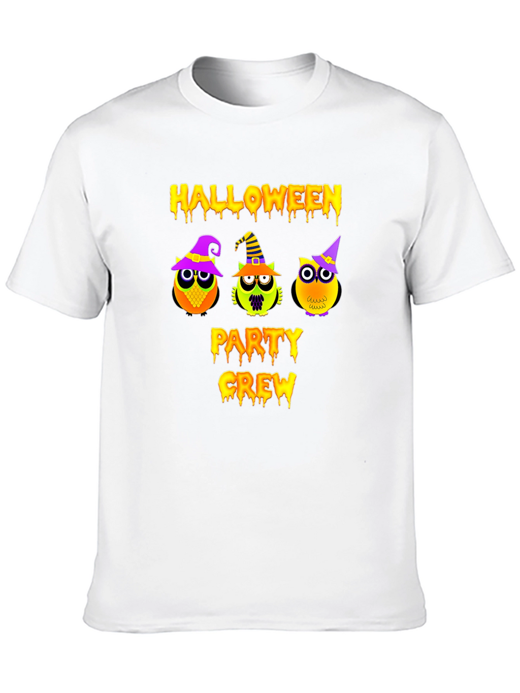 Halloween Party Crew T-Shirt with Owl Design