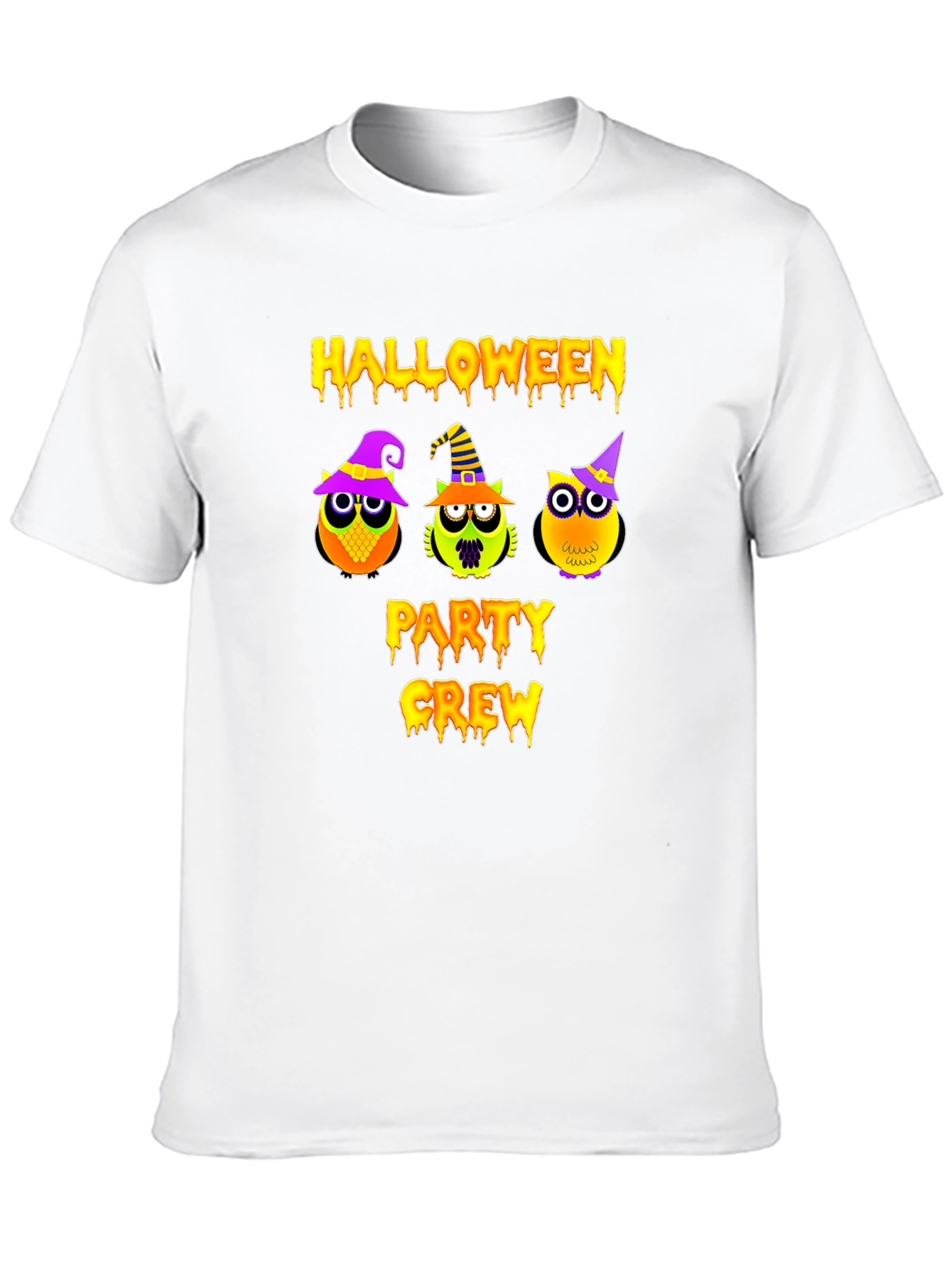 Halloween Party Crew T-Shirt with Owl Design