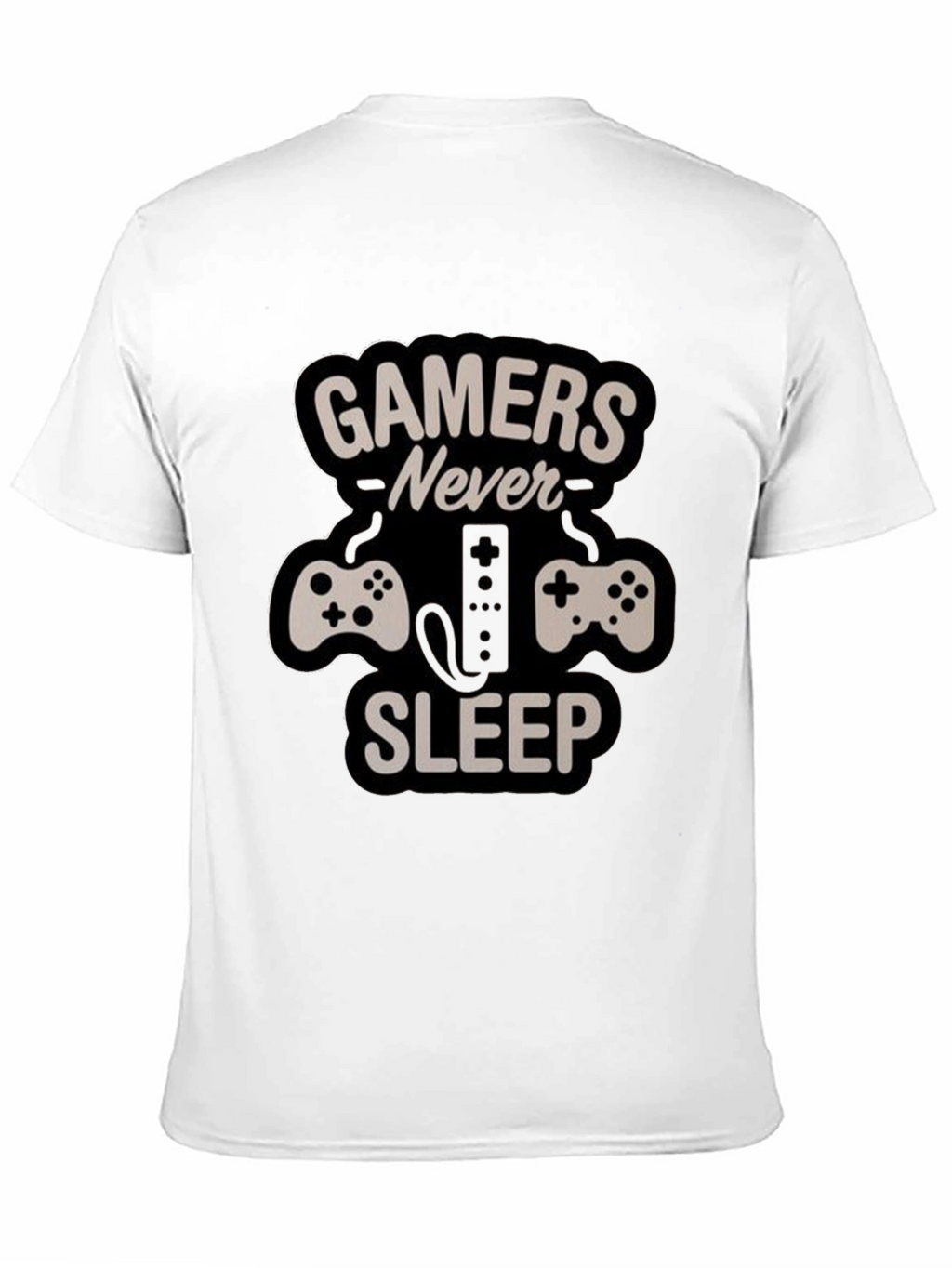 Gamers Never Sleep T-Shirt - Black Gaming Tee
