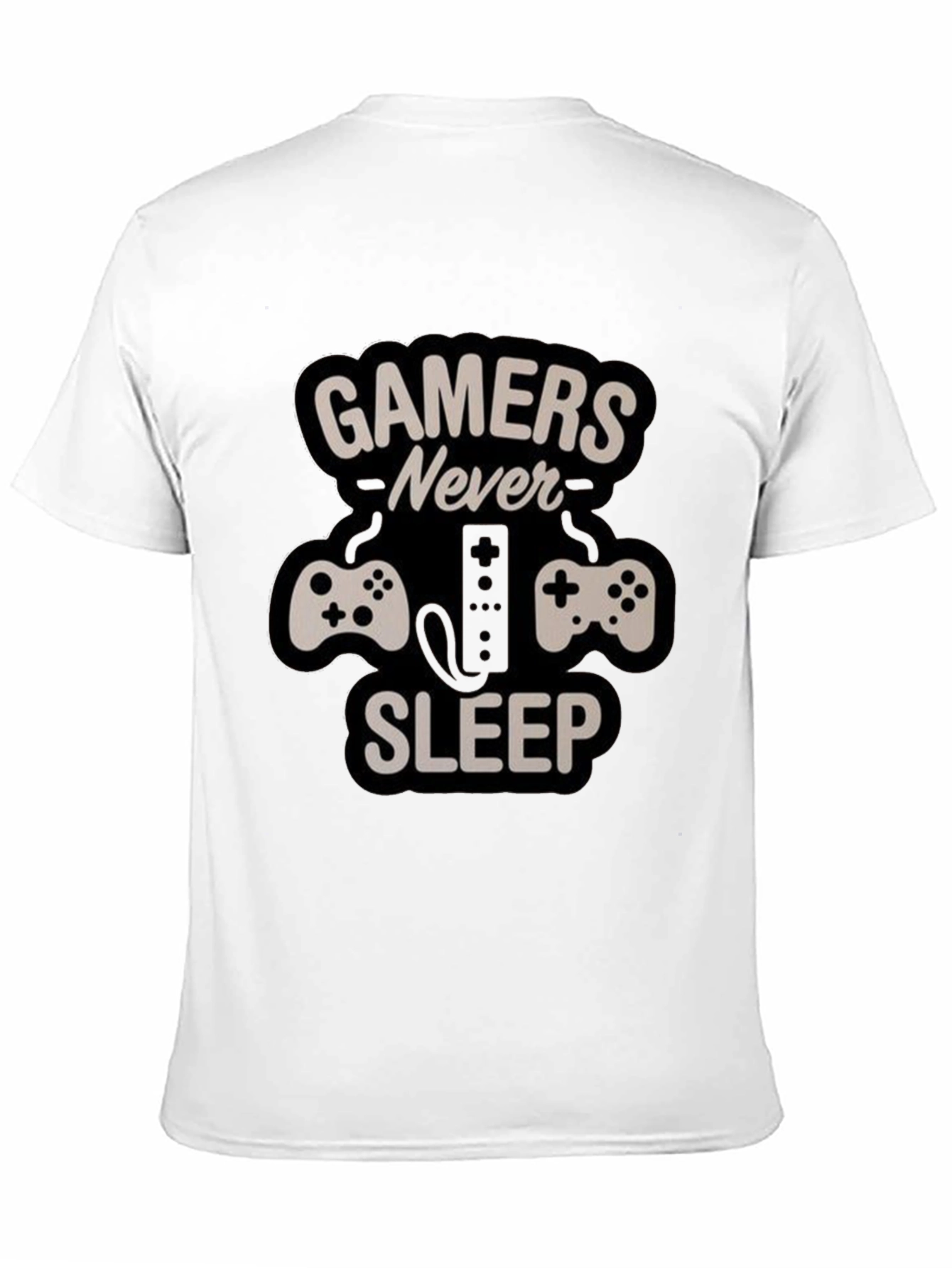 Gamers Never Sleep T-Shirt - Black Gaming Tee