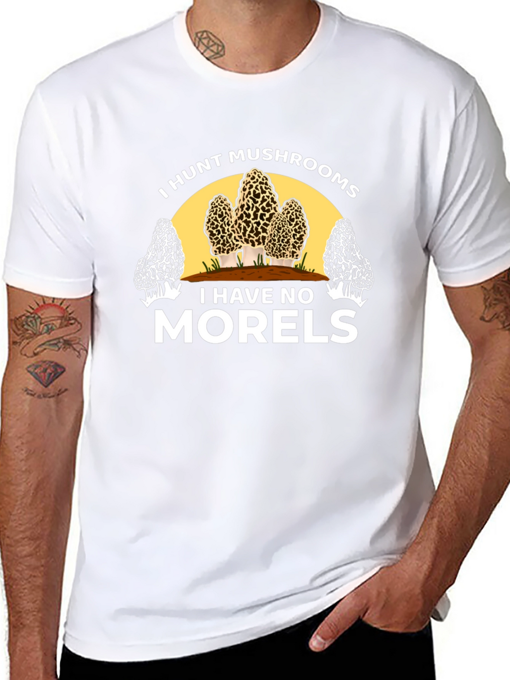 I Hunt Mushrooms Funny Graphic Tee