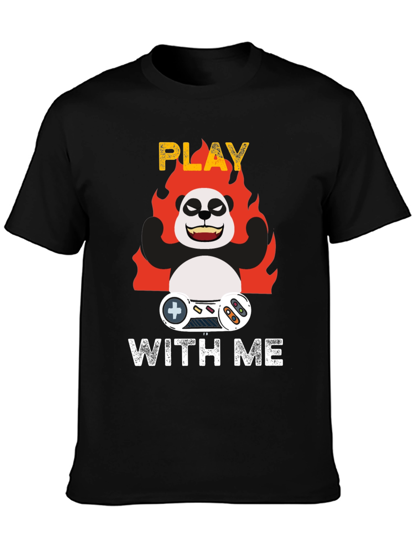 Play With Me Panda Gamer T-Shirt