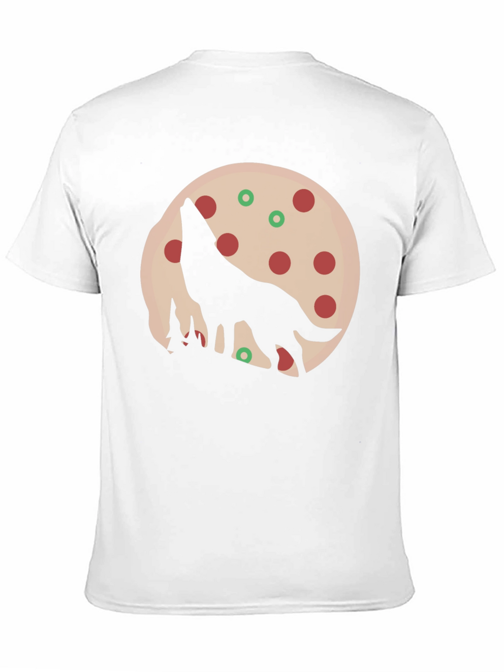 Wolf Pizza Moon Graphic Tee - Black Cotton T-Shirt