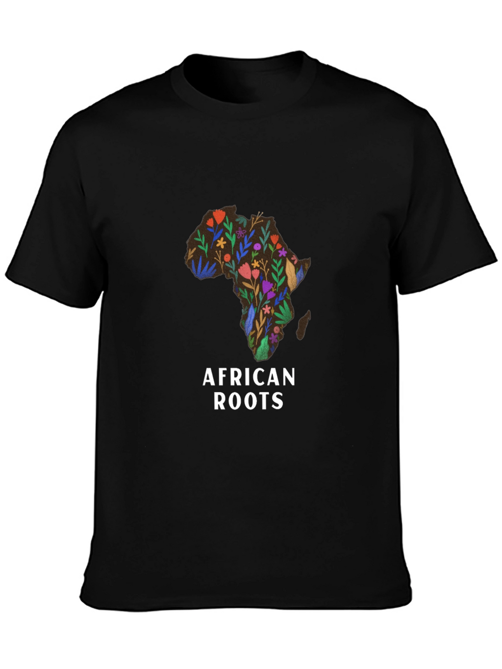 African Roots Floral Graphic T-Shirt