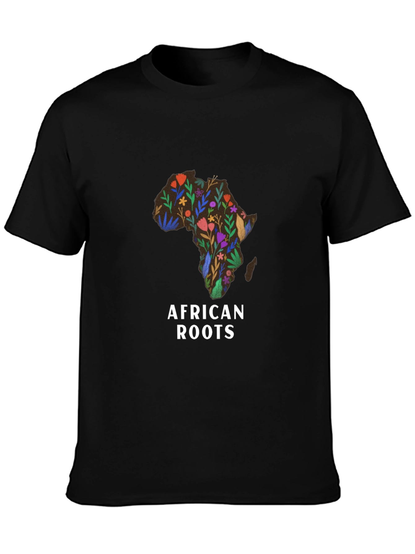African Roots Floral Graphic T-Shirt