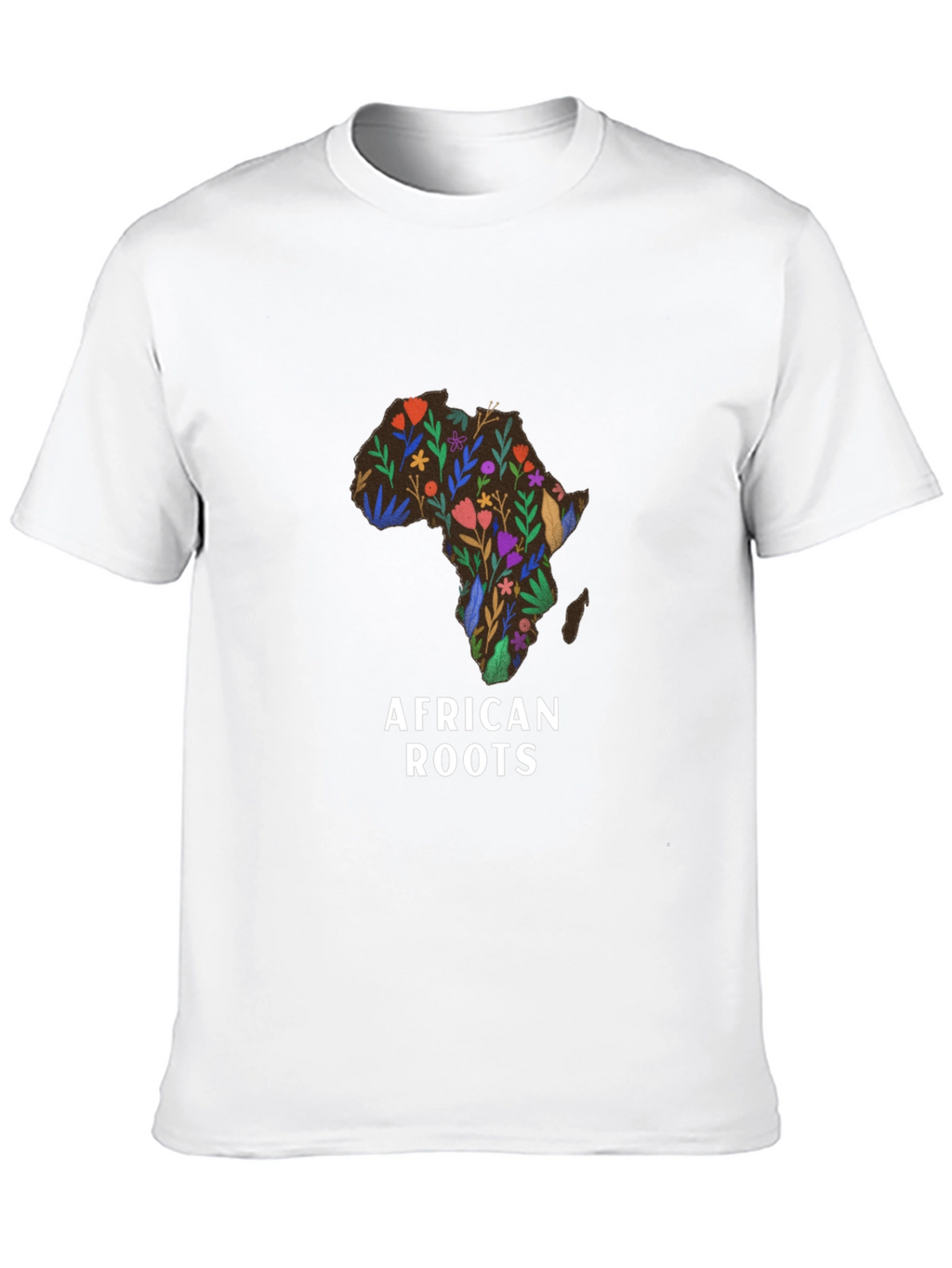 African Roots Floral Graphic T-Shirt
