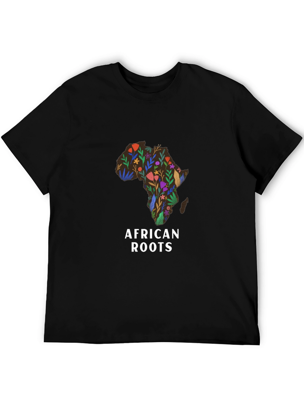 African Roots Floral Graphic T-Shirt