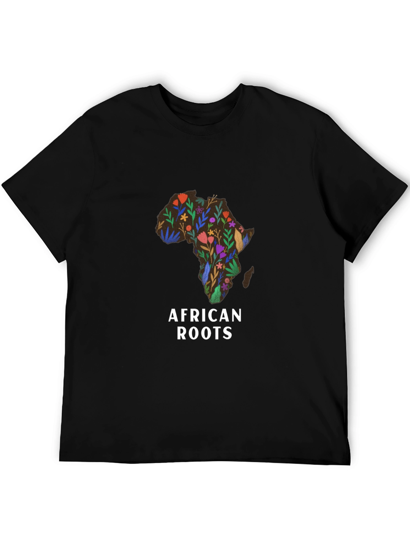 African Roots Floral Graphic T-Shirt