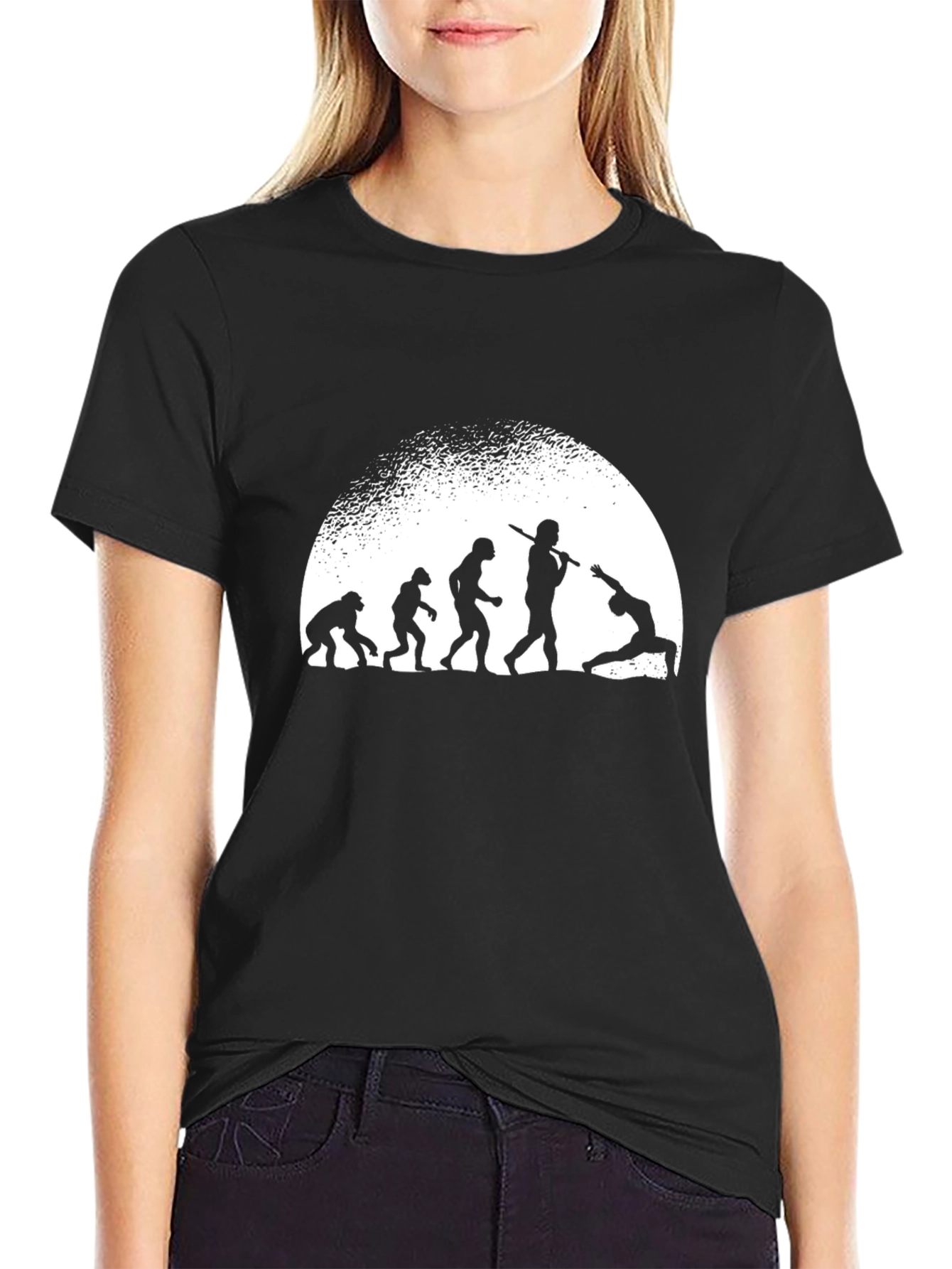 Evolution to Yoga Mens Black T-Shirt