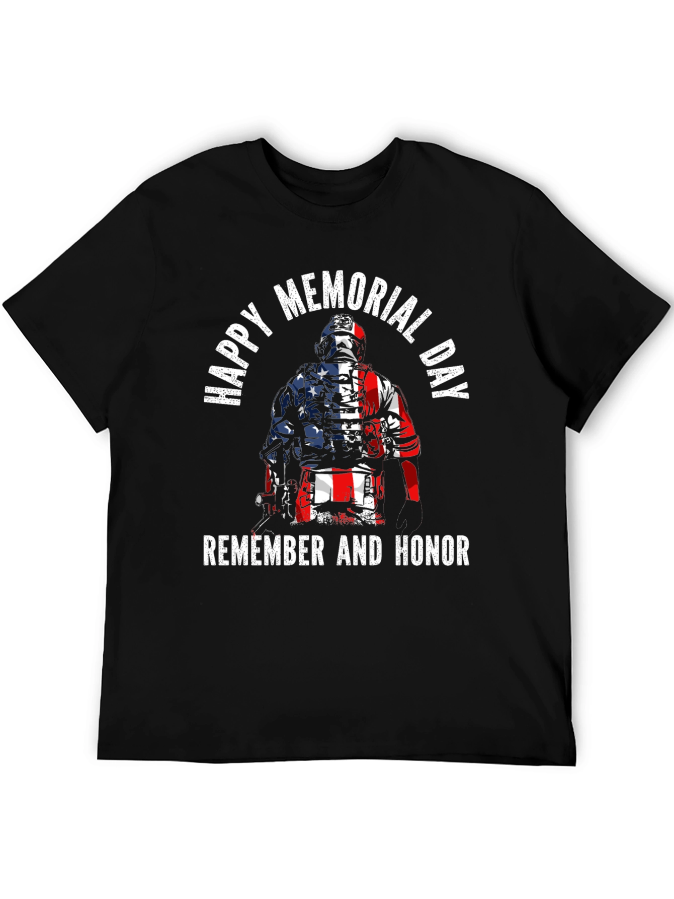 Memorial Day Firefighter T-Shirt - Remember and Honor