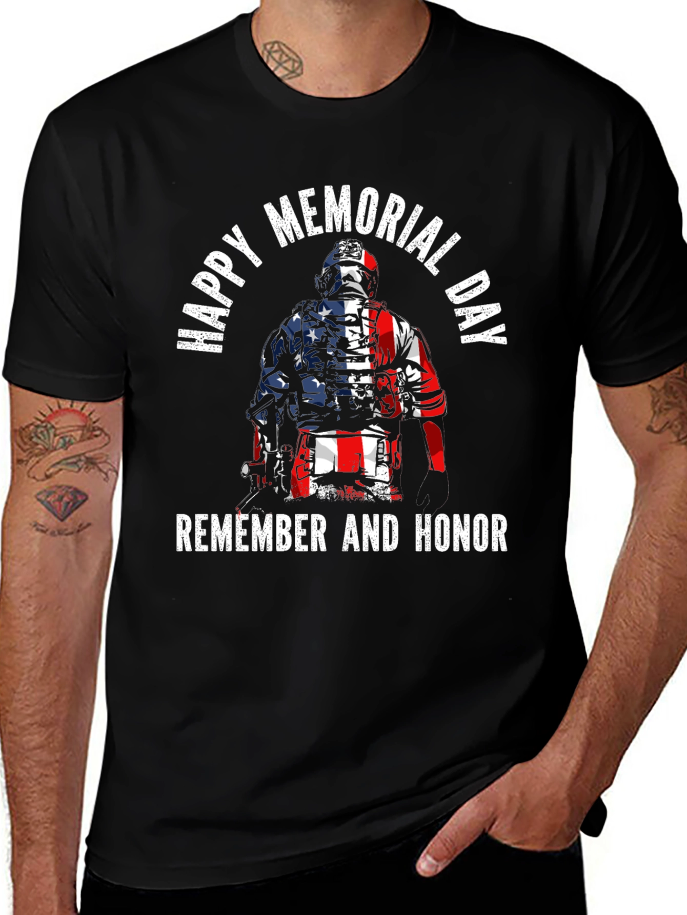Memorial Day Firefighter T-Shirt - Remember and Honor