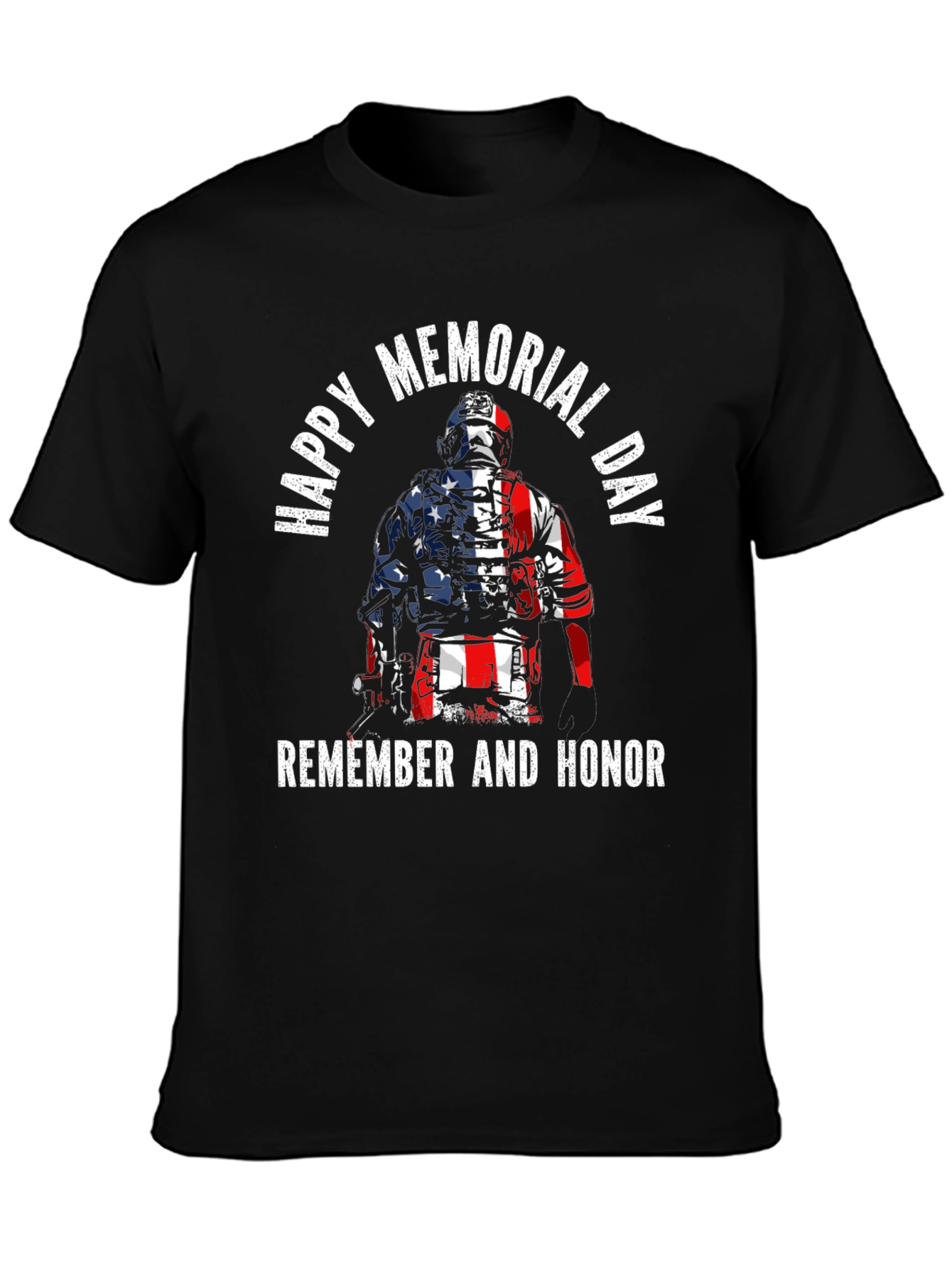 Memorial Day Firefighter T-Shirt - Remember and Honor