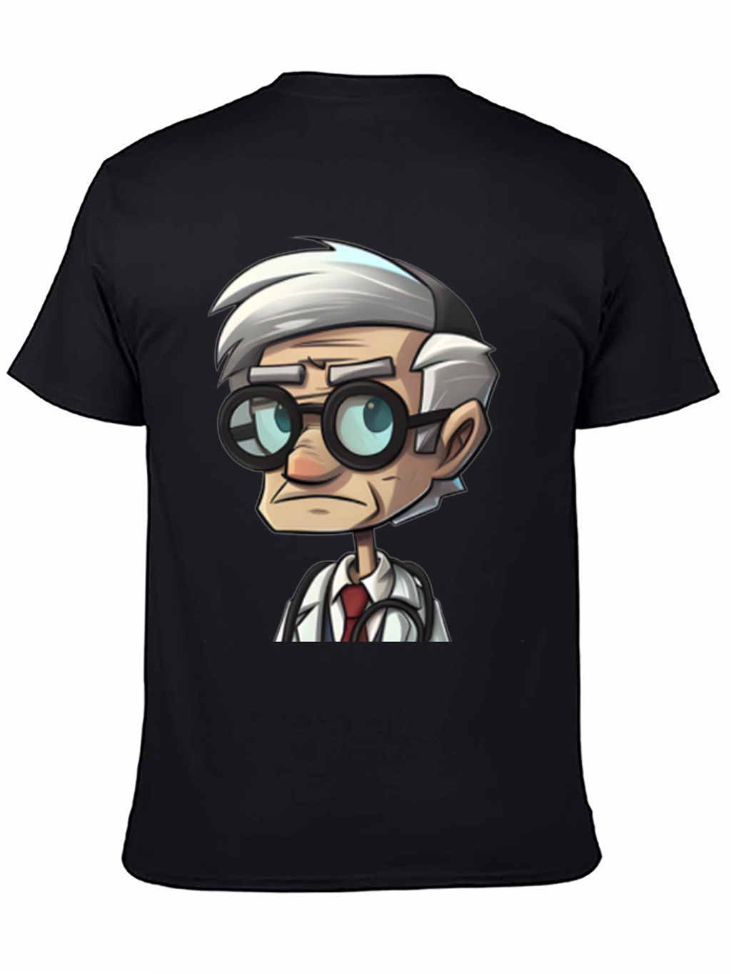 Doctor Cartoon Black T-Shirt