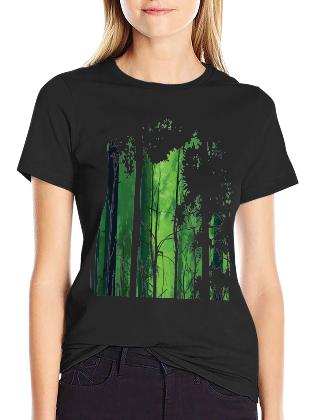 Enchanted Forest Graphic Tee - Mens Black T-Shirt