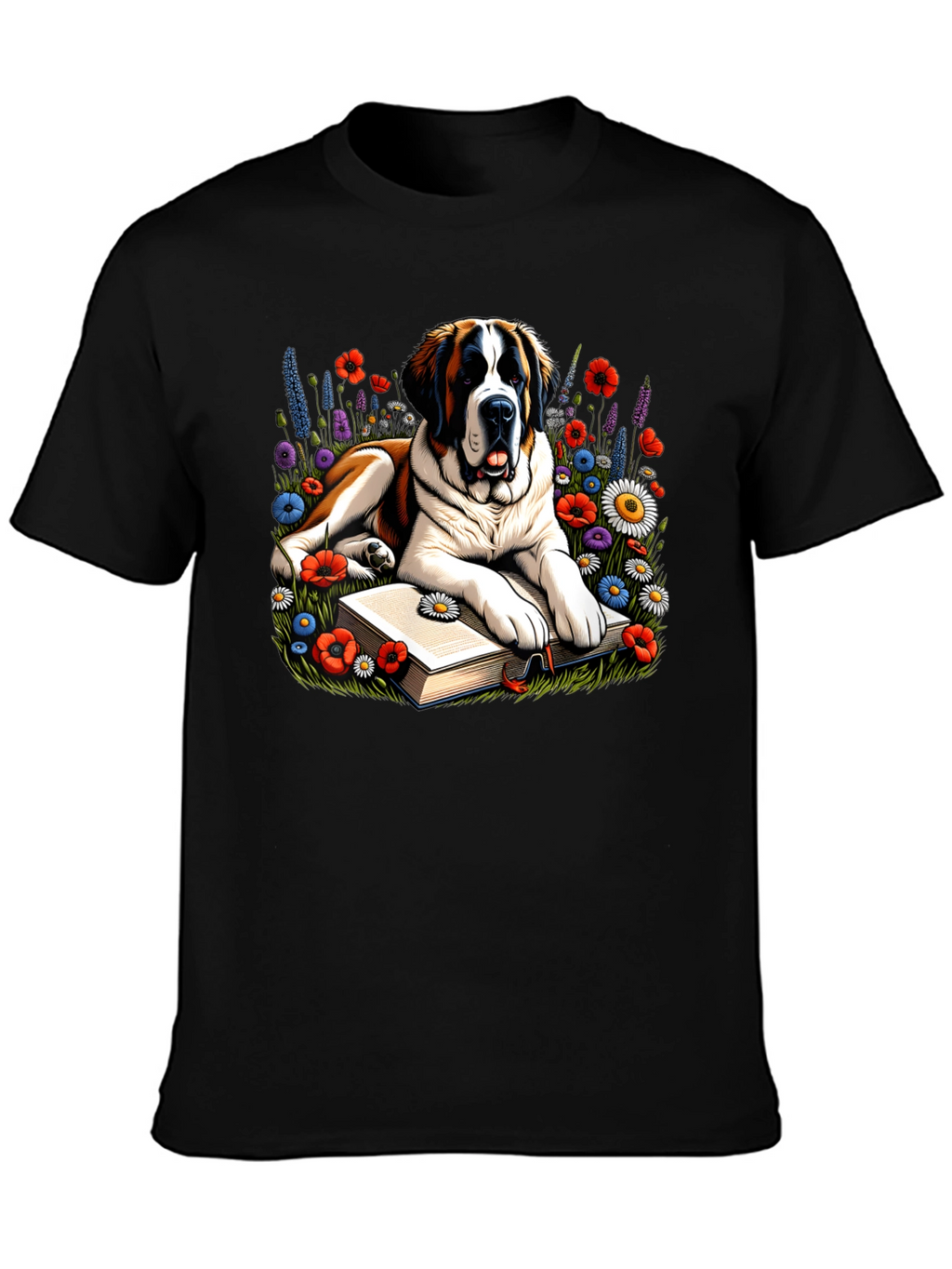 Dog with Book T-Shirt
