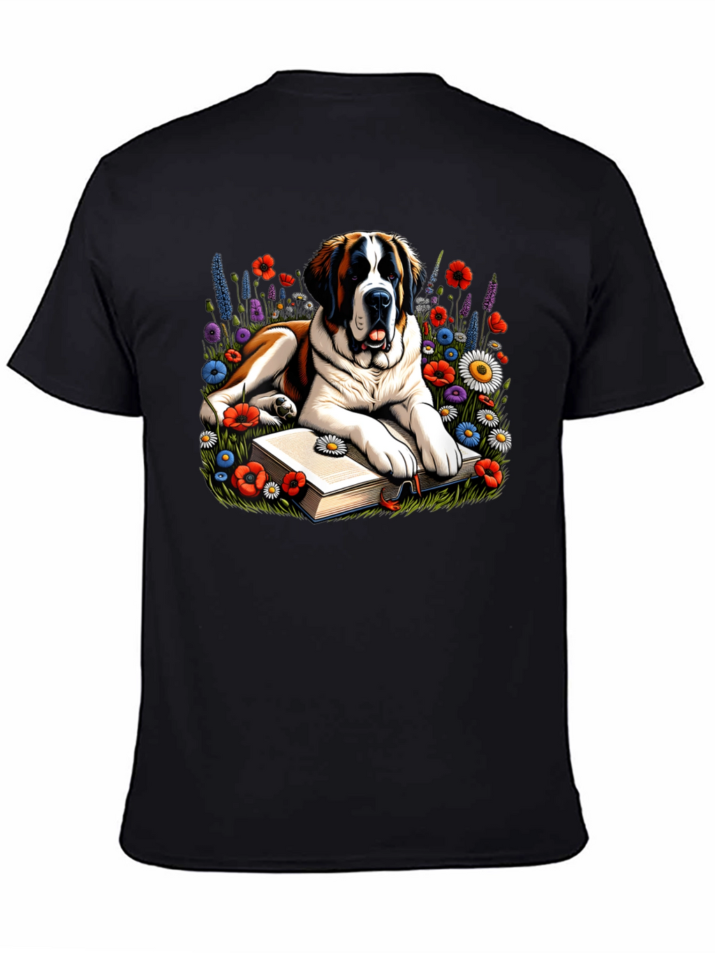 Dog with Book T-Shirt