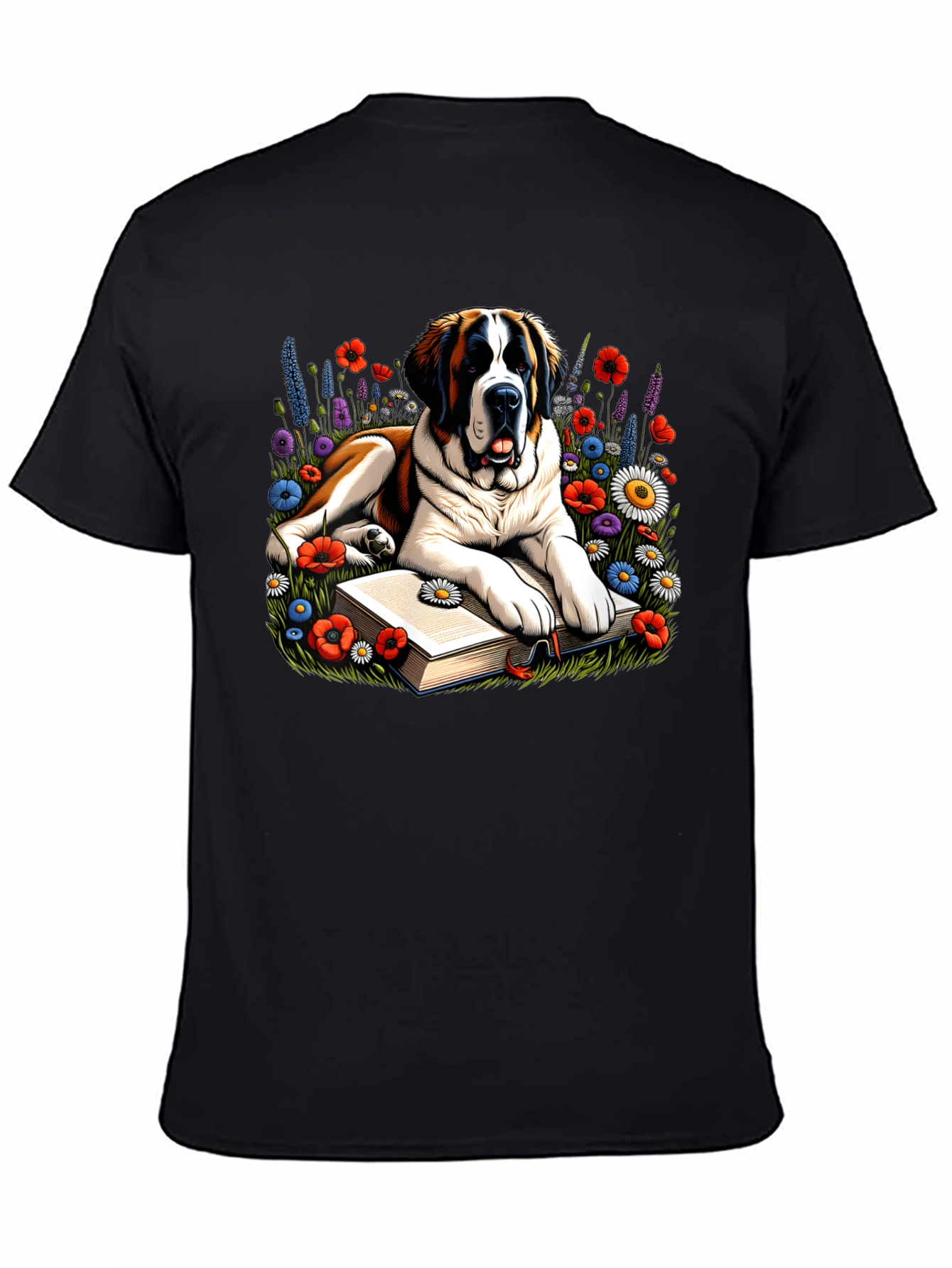 Dog with Book T-Shirt